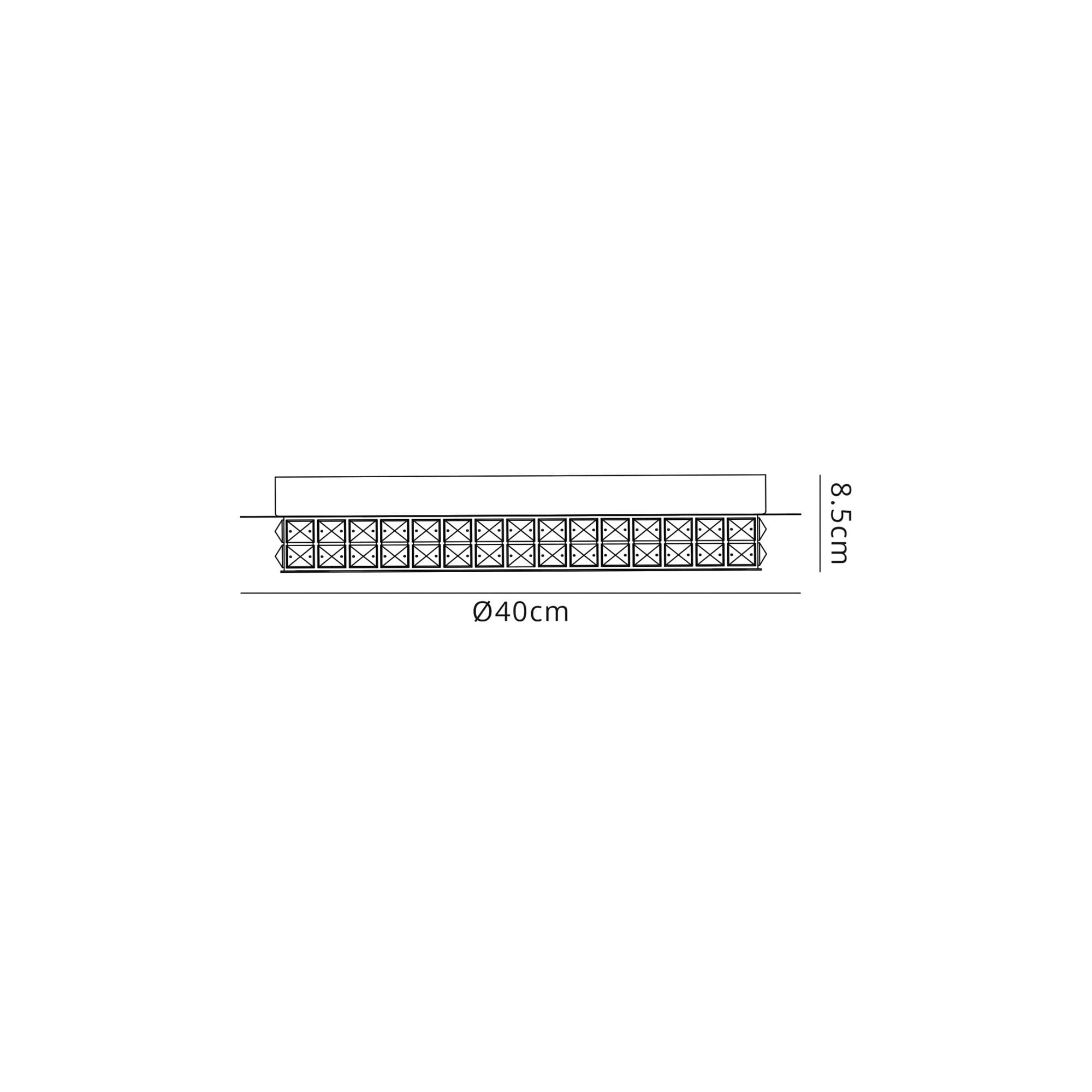 Fabula Doubleday LED Flush Light - Polished Chrome & Crystal