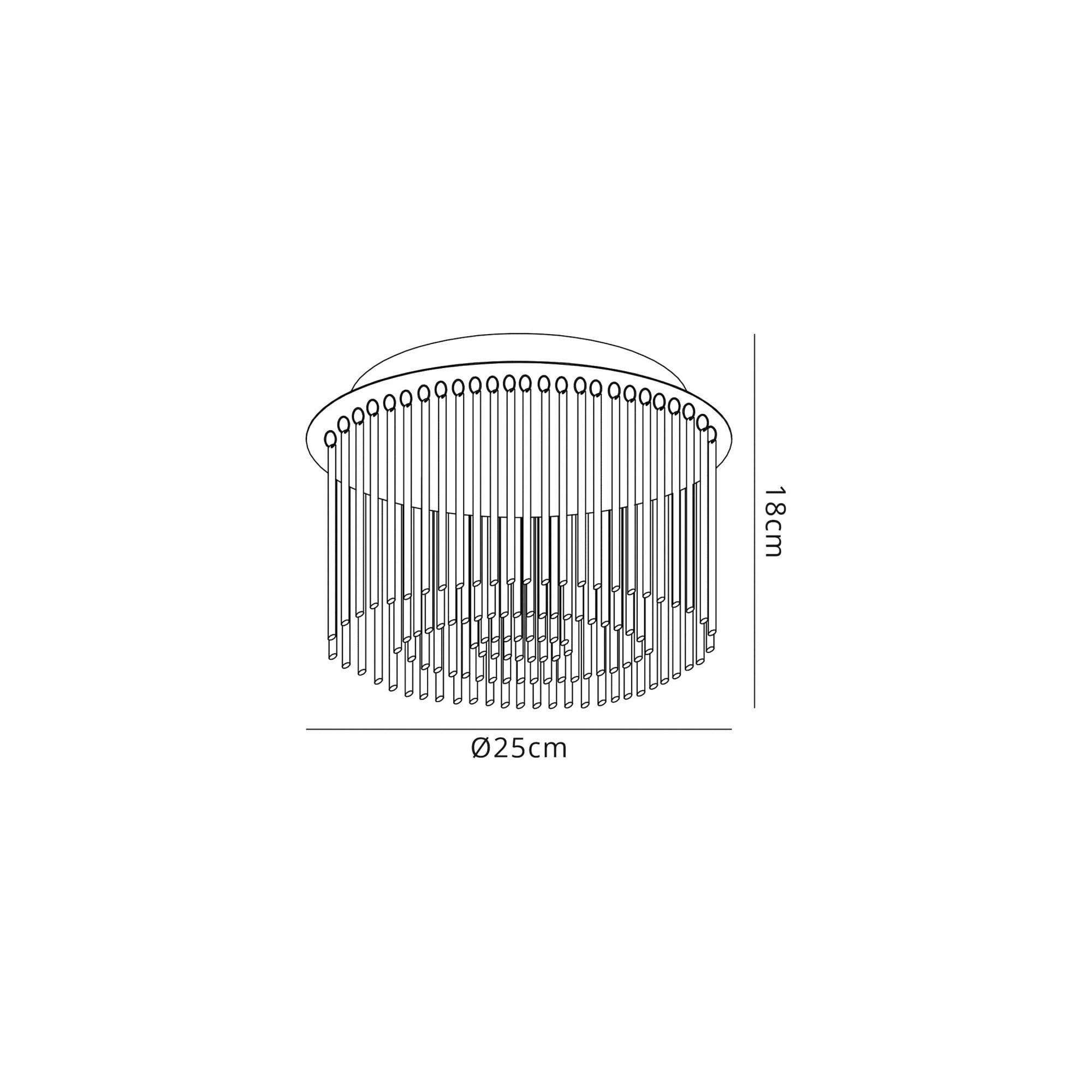 Fabula Woodberry 4 Light Flush Light - Polished Chrome & Clear Glass - IP44