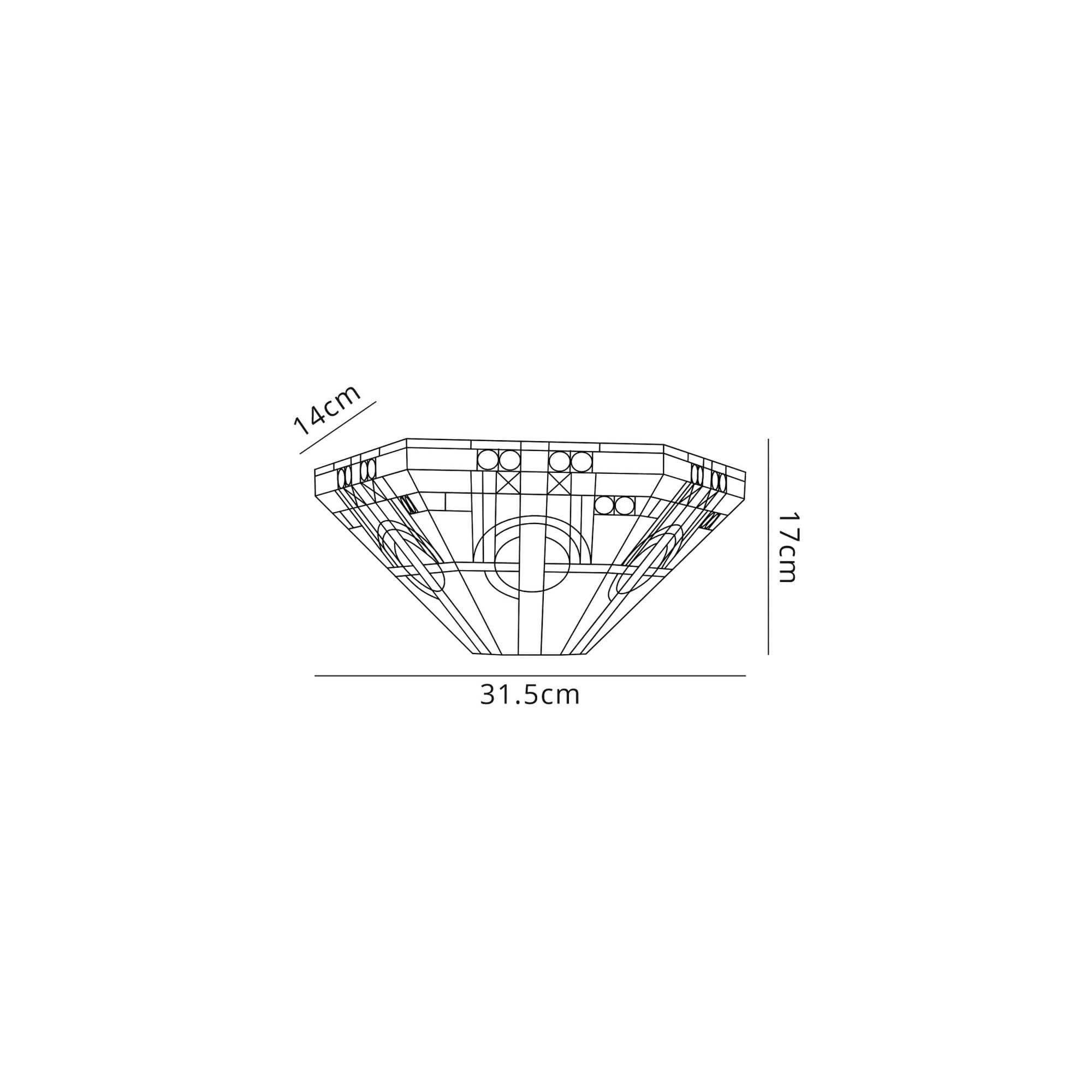 Fabula Cranbourne 2 Light Tiffany Wall Lamp - Grey
