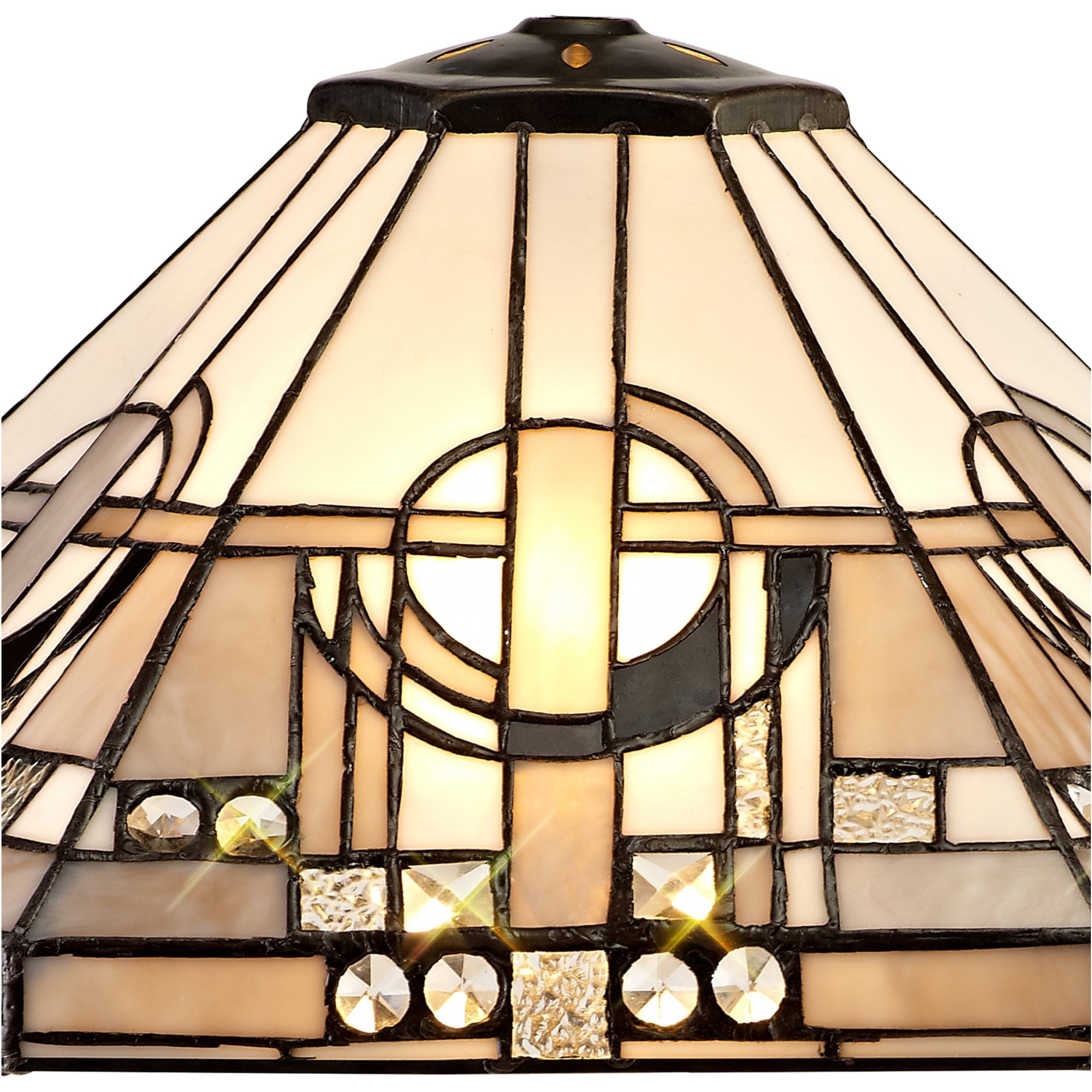 Fabula Cranbourne 40cm Tiffany Shade - Grey - Shade Only
