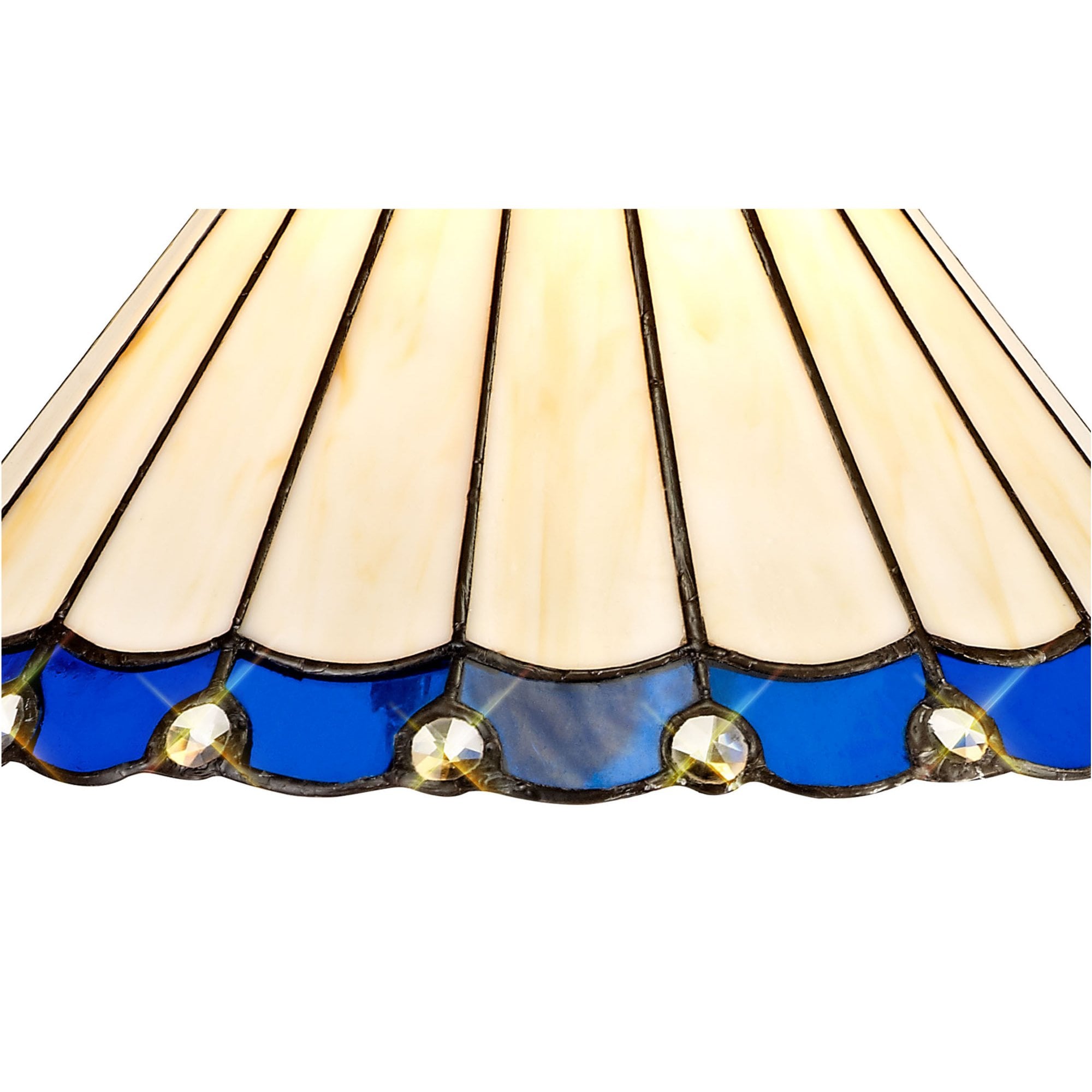 Fabula Amberley 30cm Tiffany Shade - Blue & Cream - Shade Only