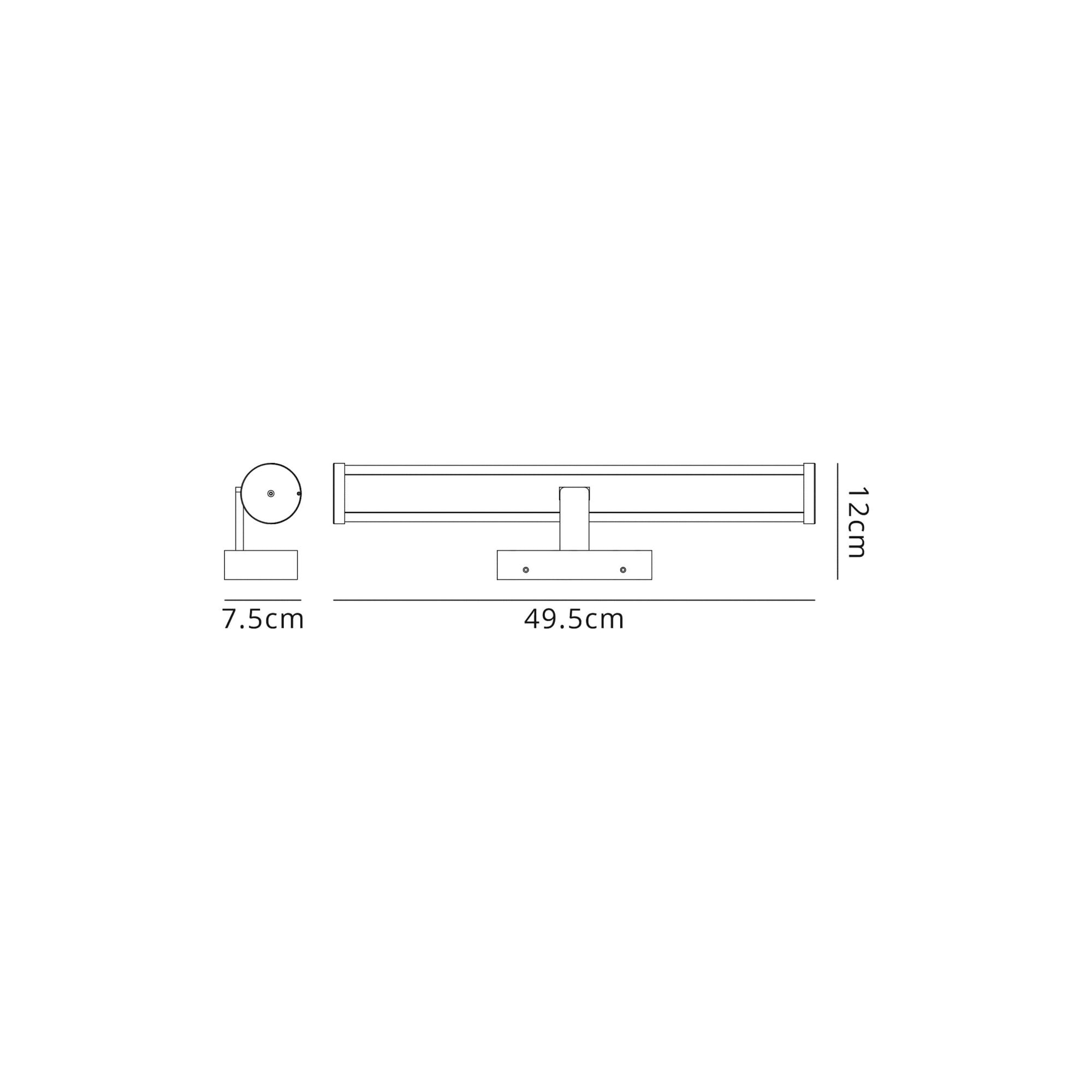 Fabula Torrington Over Mirror Wall Lamp - Polished Chrome - IP44