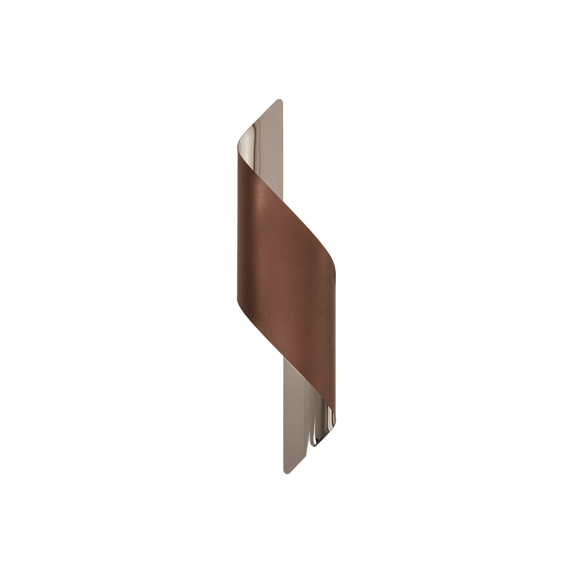 Fabula Barrington Large LED Wall Lamp - Satin Brown & Polished Chrome