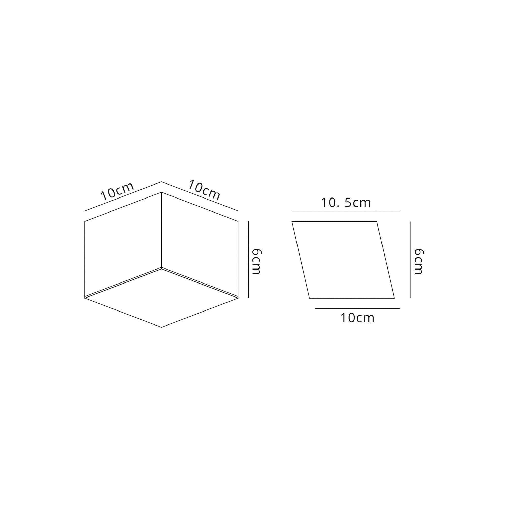 Fabula Priory Square LED Spotlight - Satin Aluminium
