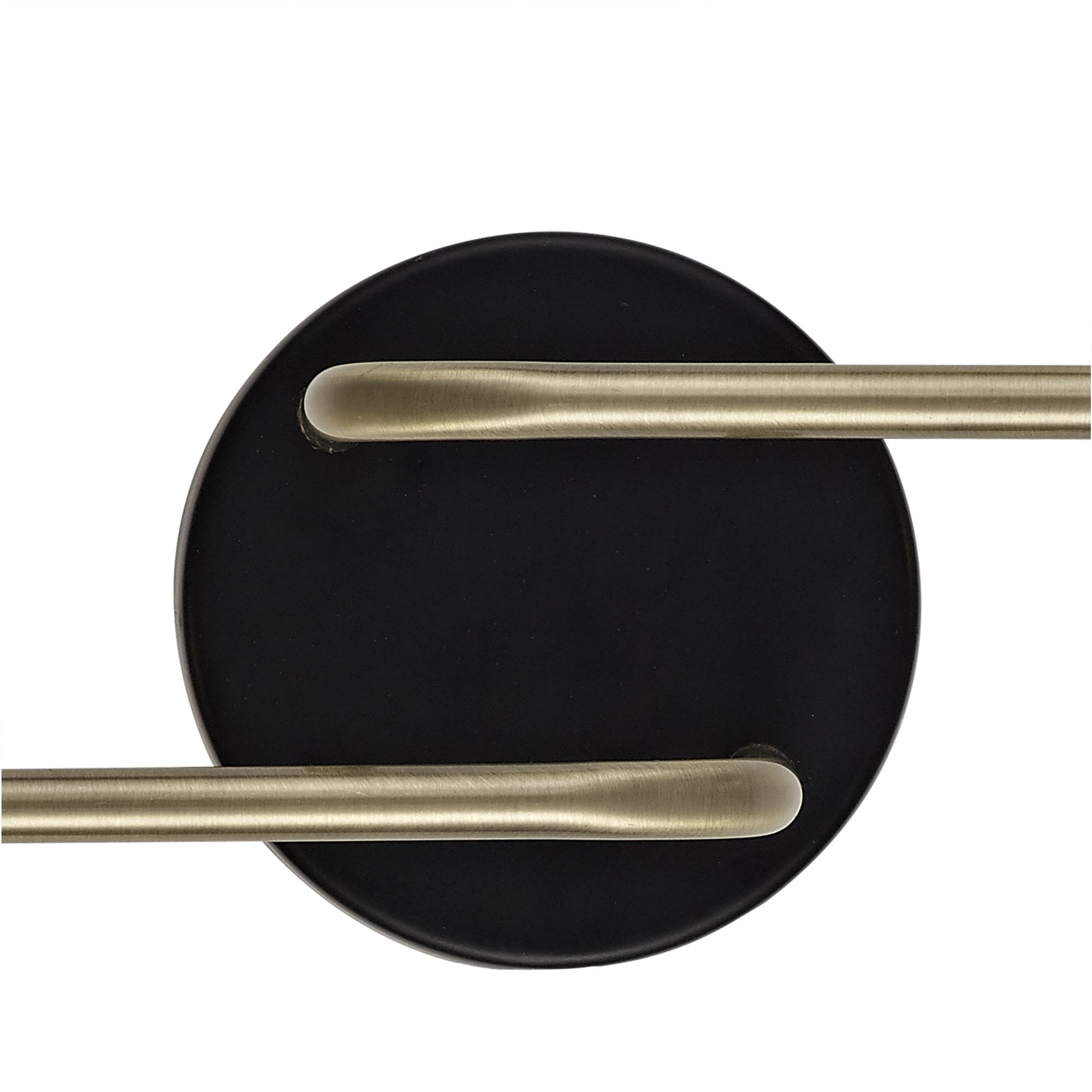Fabula Appleby 2 Light Wall Lamp - Matt Black, Antique Brass & Cognac Glass