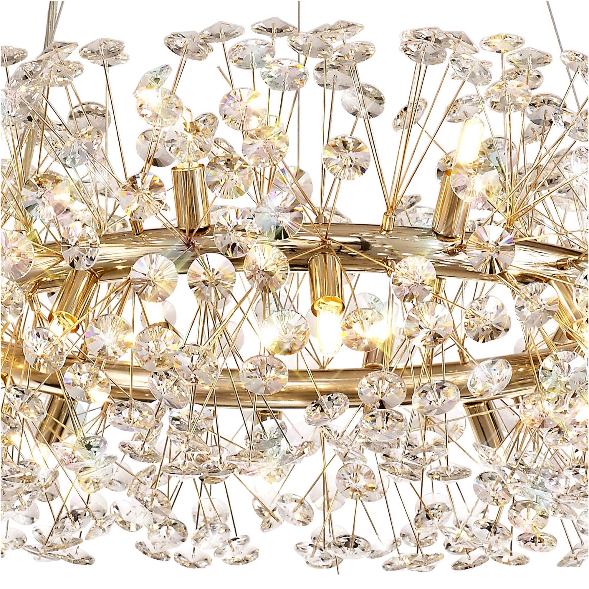 Fabula Grosvenor 20 Light Pendant - French Gold & Crystal