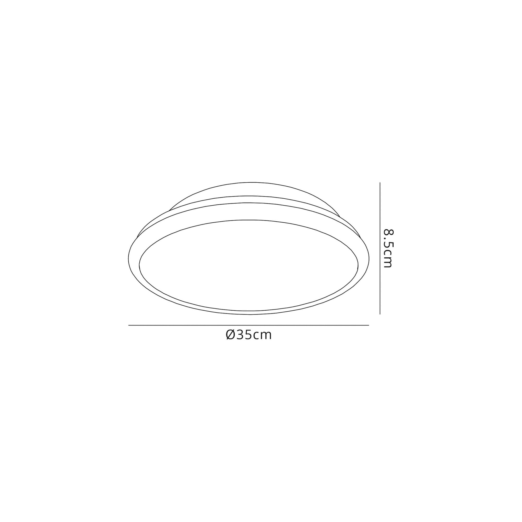 Fabula Lancaster 35cm LED Flush Light - Satin Nickel & Crystaline - IP44