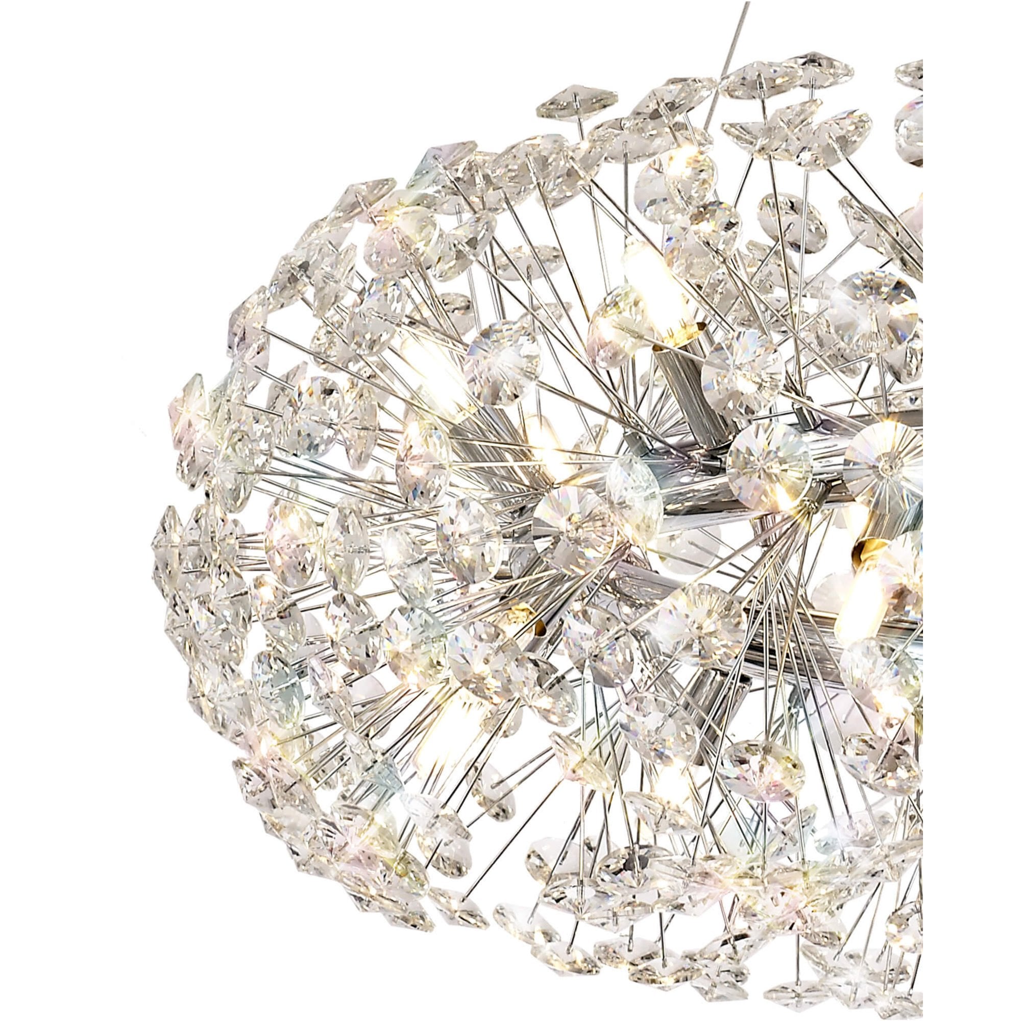 Fabula Grosvenor 20 Light Pendant - Polished Chrome & Crystal
