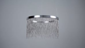 Endon Zelma Single Light Pendant - Chrome Plate & Silver Effect Chain