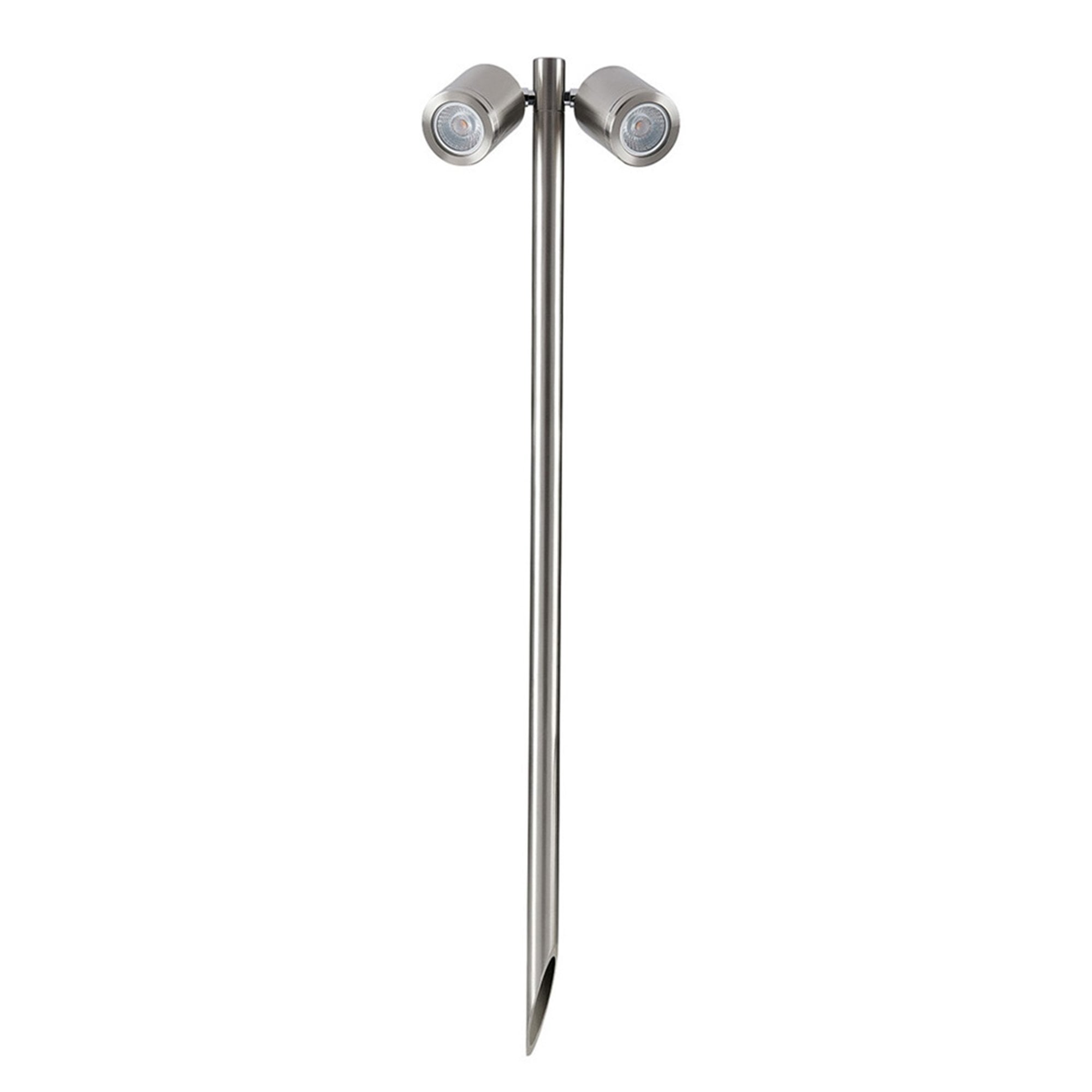 Collingwood SL230 LED Twin Pole Spike Light - Stainless Steel - Low Voltage