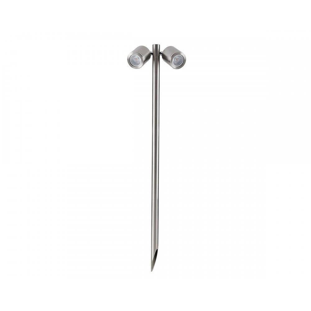 Collingwood SL230 LED Twin Pole Spike Light - Stainless Steel - Straight to Mains
