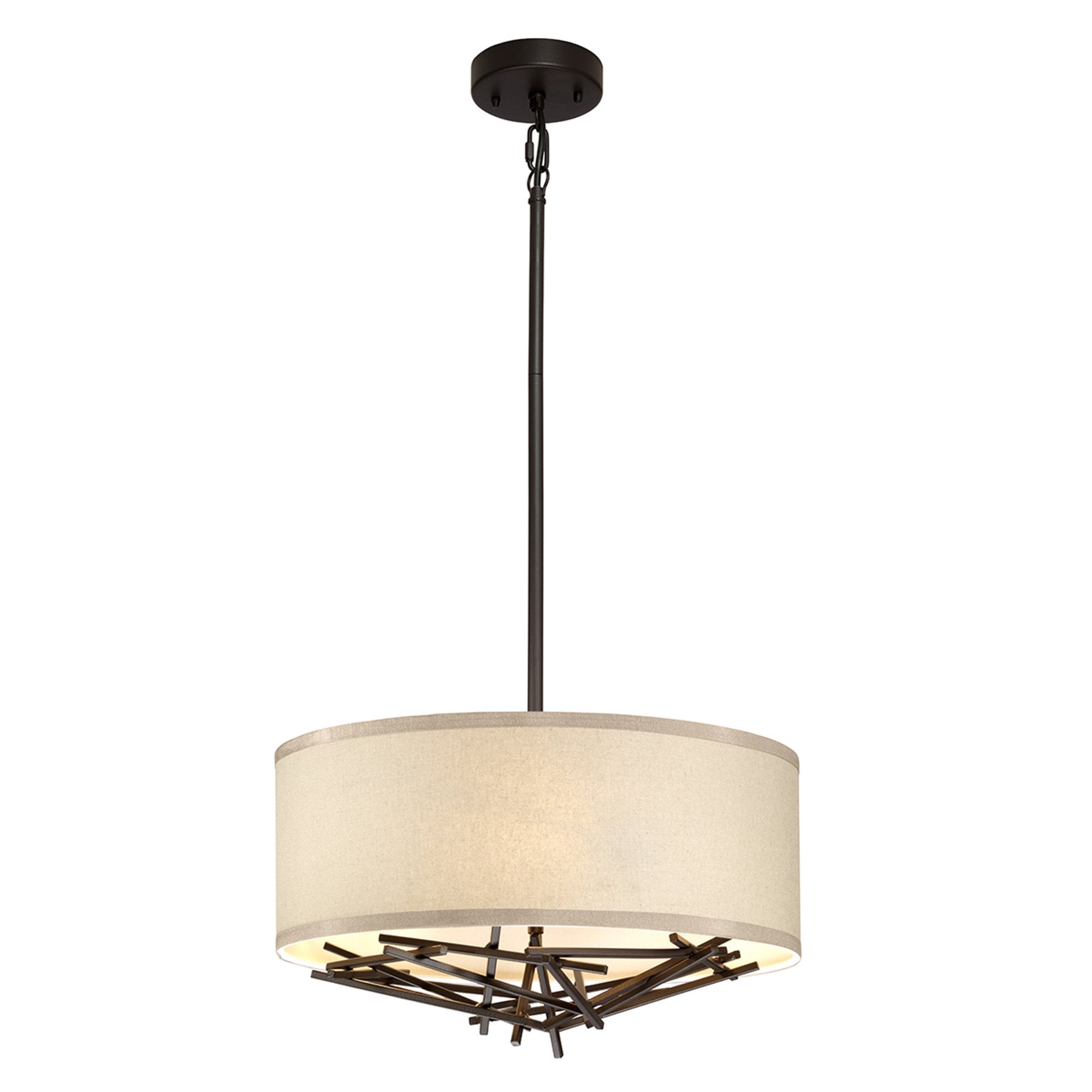 Elstead Taiko 3 Light Pendant - Olde Bronze