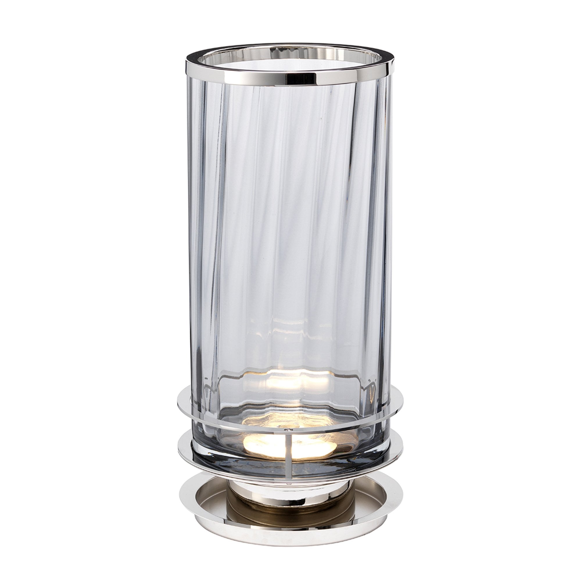 Quintiesse Arno Single Table Lamp - Smoke - Polished Nickel