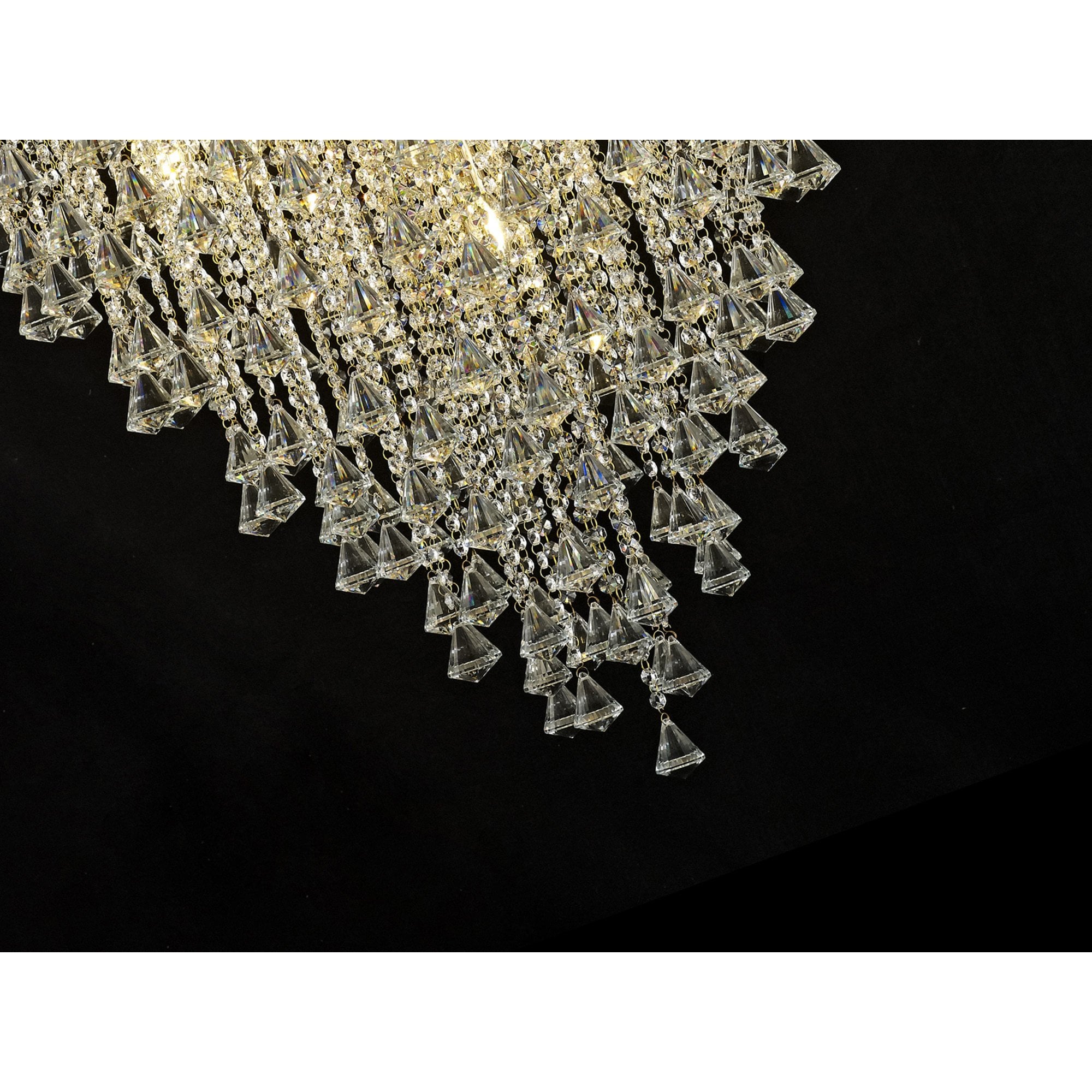 Diyas IL32773 Inina Pendant 9 Light E14 French Gold/Crystal