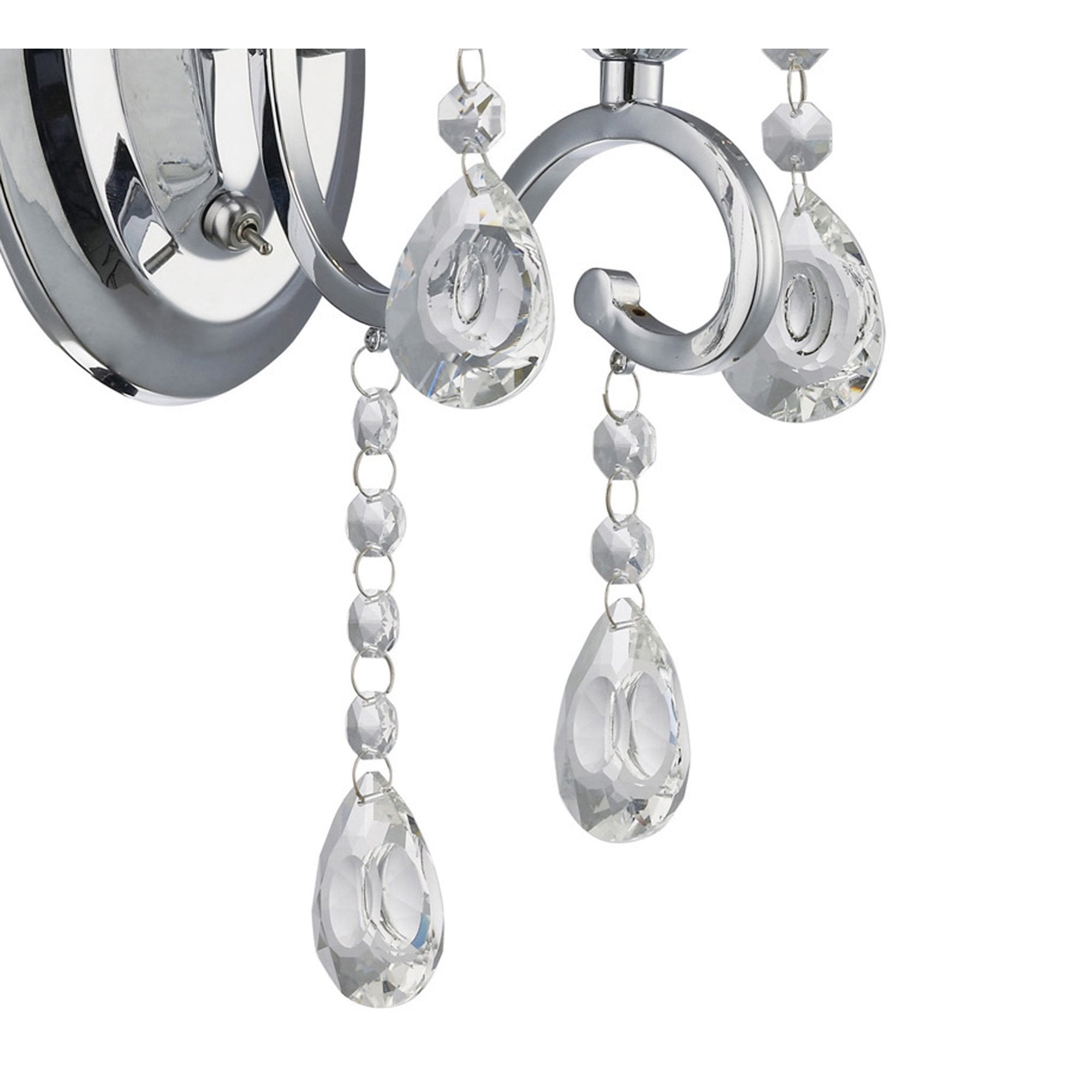 Diyas IL31361 Vela Wall Light Switched 1 Light Polished Chrome/Crystal