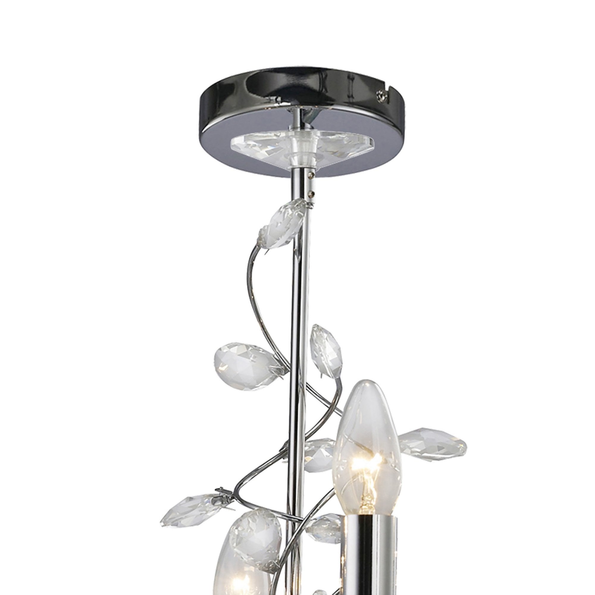 Diyas IL31218 Willow Pendant Without Shade 8 Light Polished Chrome/Crystal