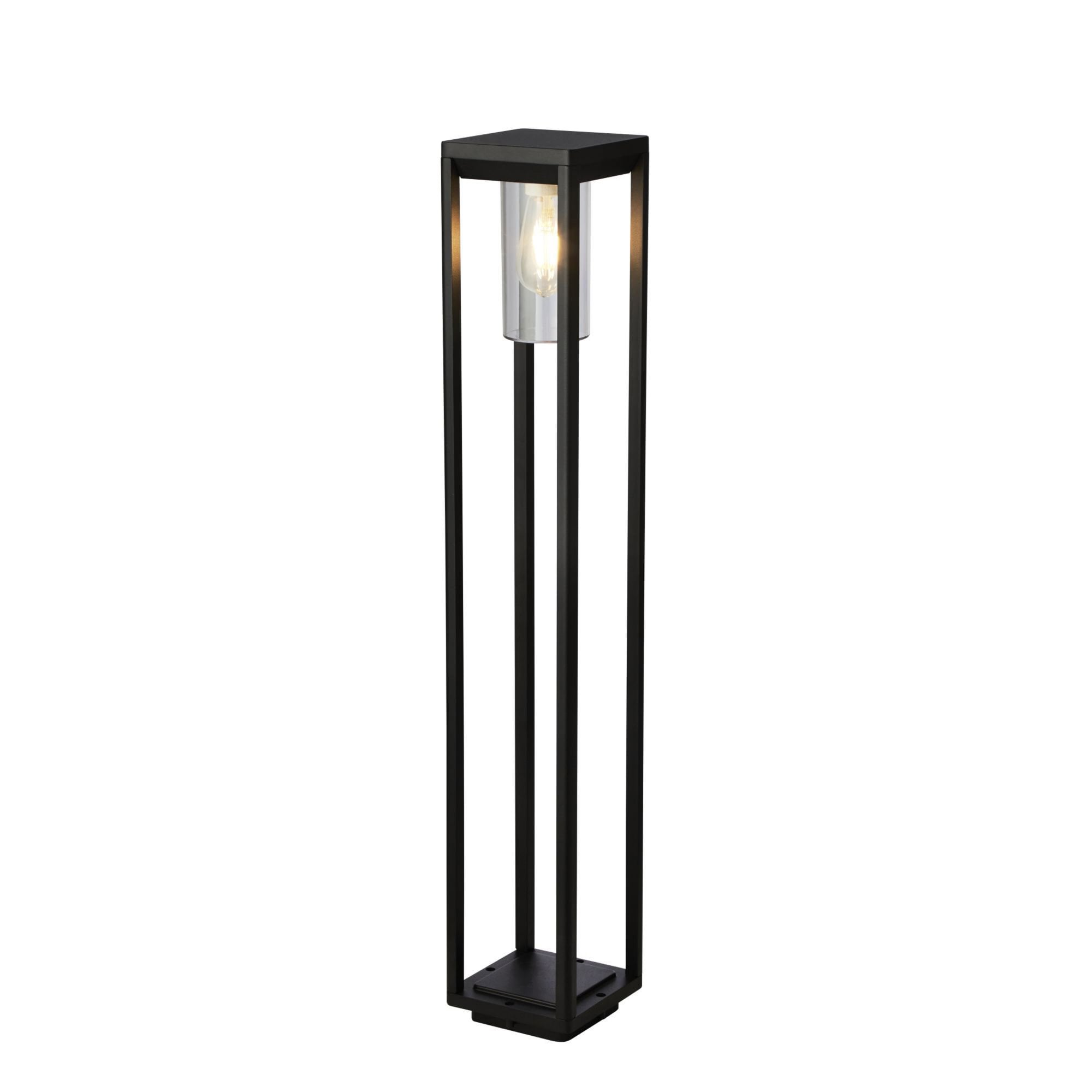Searchlight Aubery 900mm Outdoor Post - Matt Black with Clear Diffuser