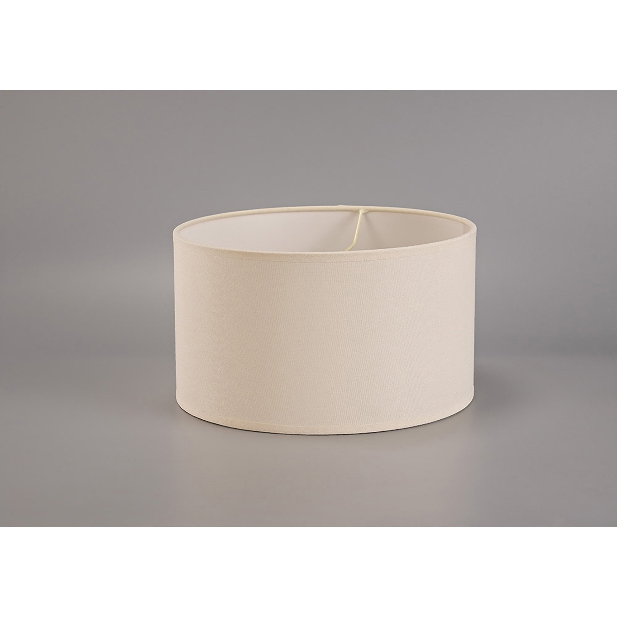 Diyas ILS20292 Victoria Round Fabric Shade - Ivory Cream 30cm - Shade Only