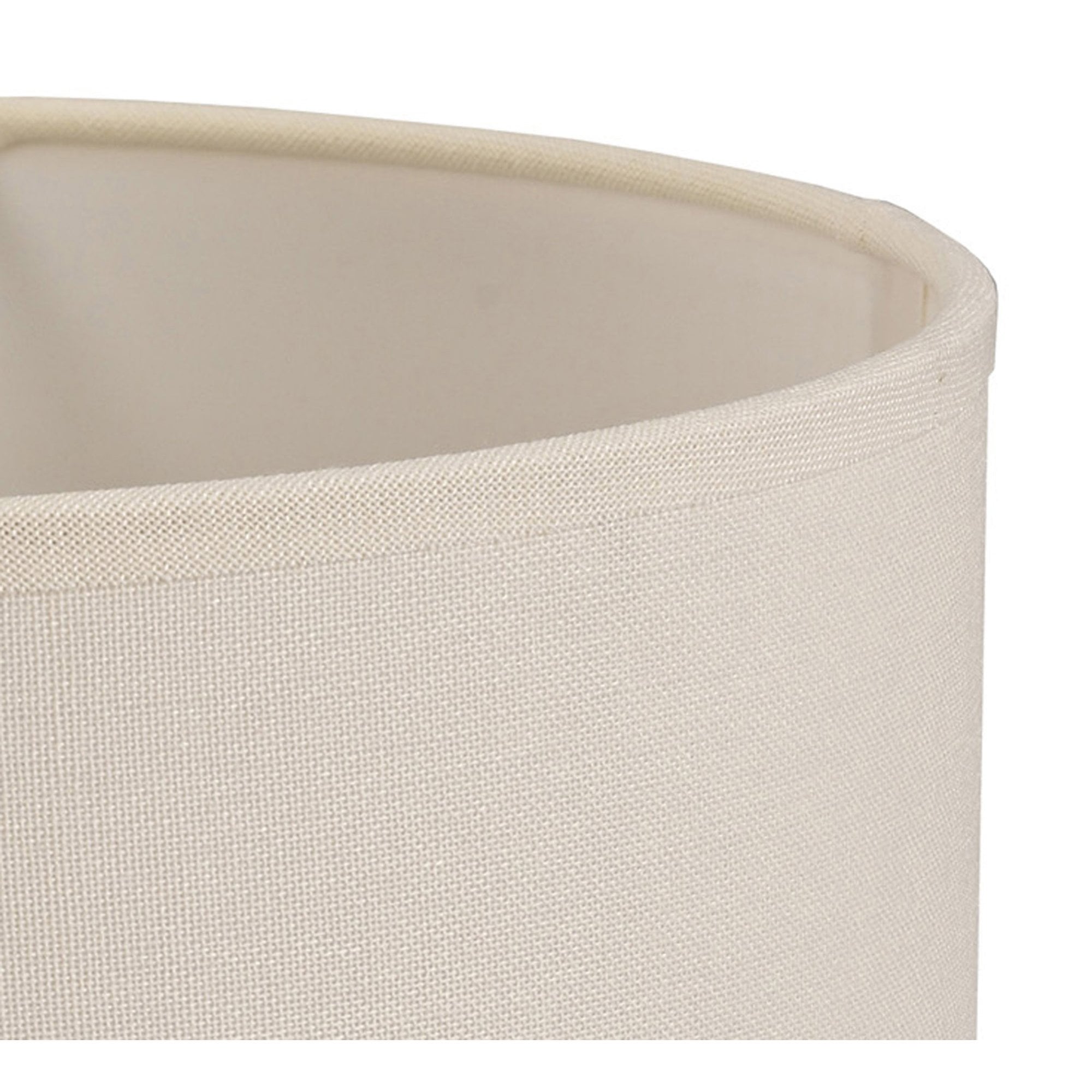 Diyas ILS20292 Victoria Round Fabric Shade - Ivory Cream 30cm - Shade Only