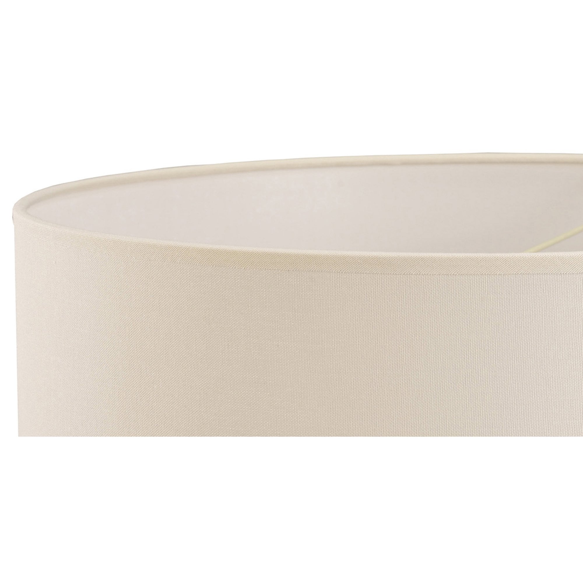 Diyas ILS20294 Victoria Round Fabric Shade - Ivory Cream 50cm - Shade Only