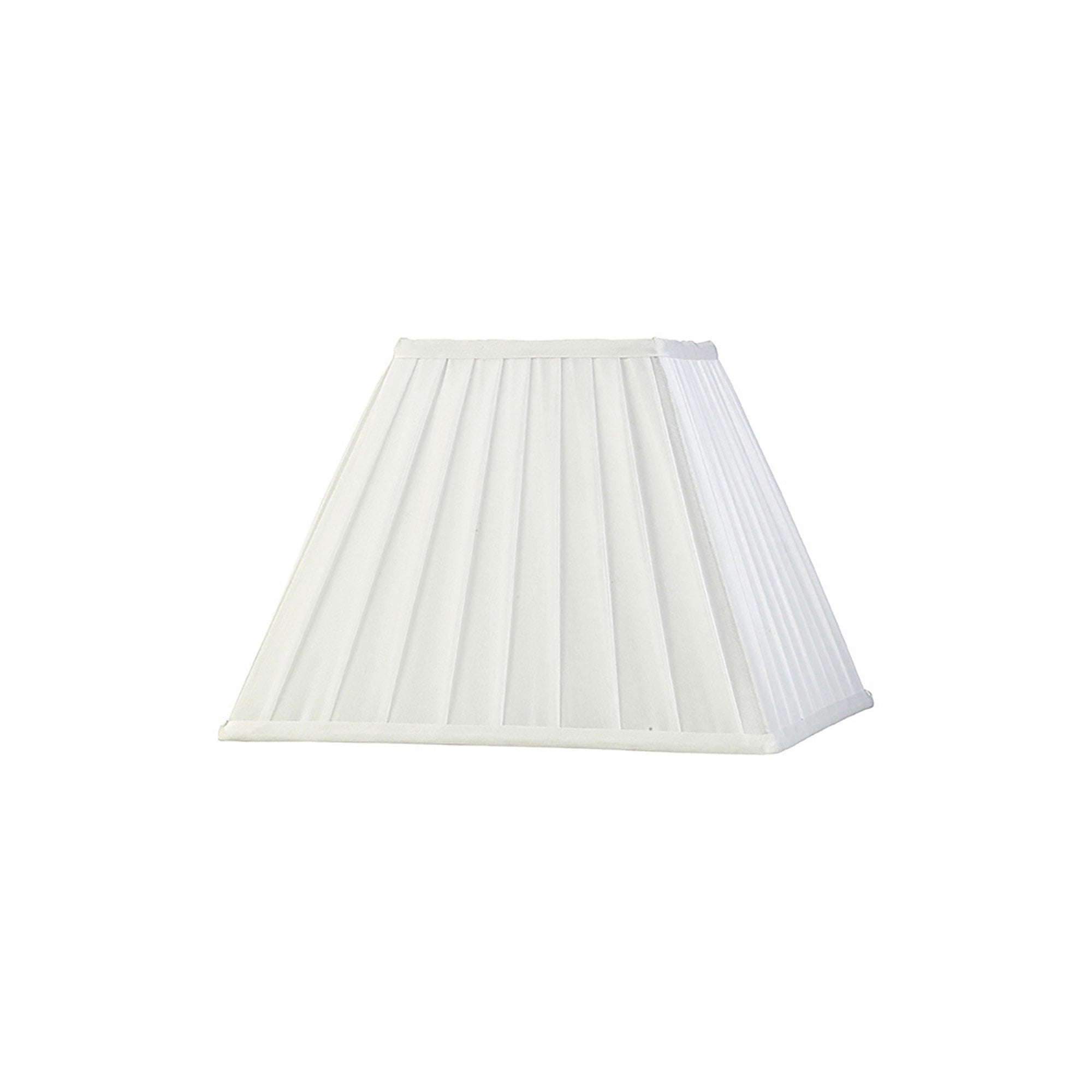 Diyas ILS20233 Leela Square Pleated Fabric Shade - White 15/30cm - Shade Only