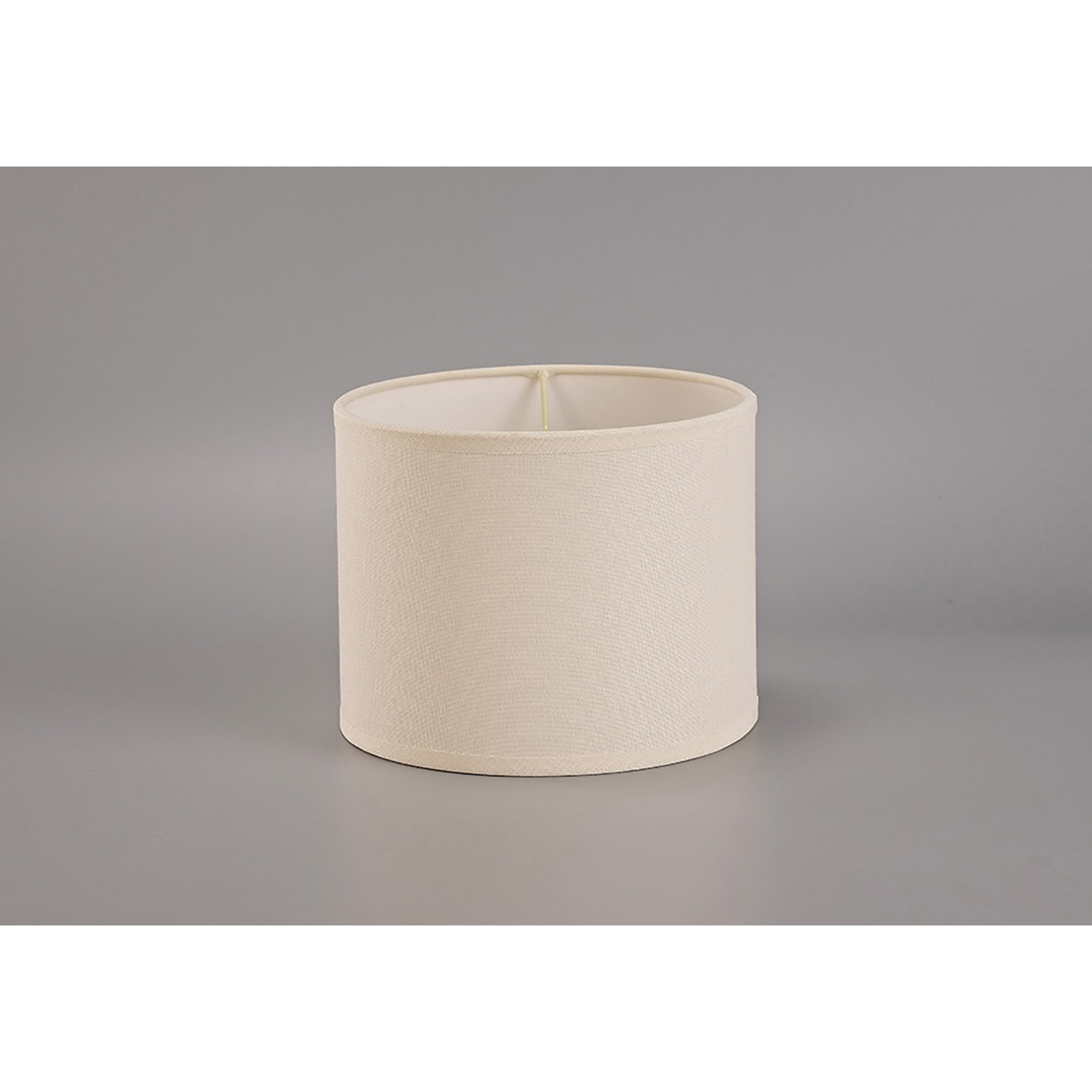 Diyas ILS20291 Victoria Round Fabric Shade - Ivory Cream 20cm - Shade Only