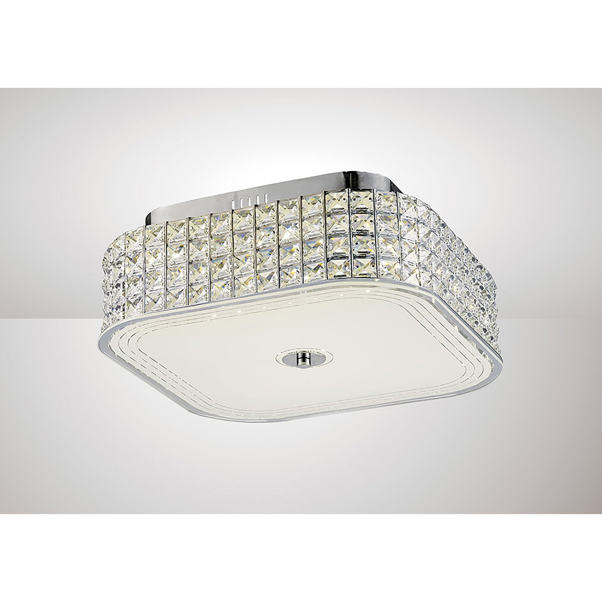 Diyas IL80023 Hawthorne Square Ceiling 30W 1450lm LED 4000K Polished Chrome/Crystal