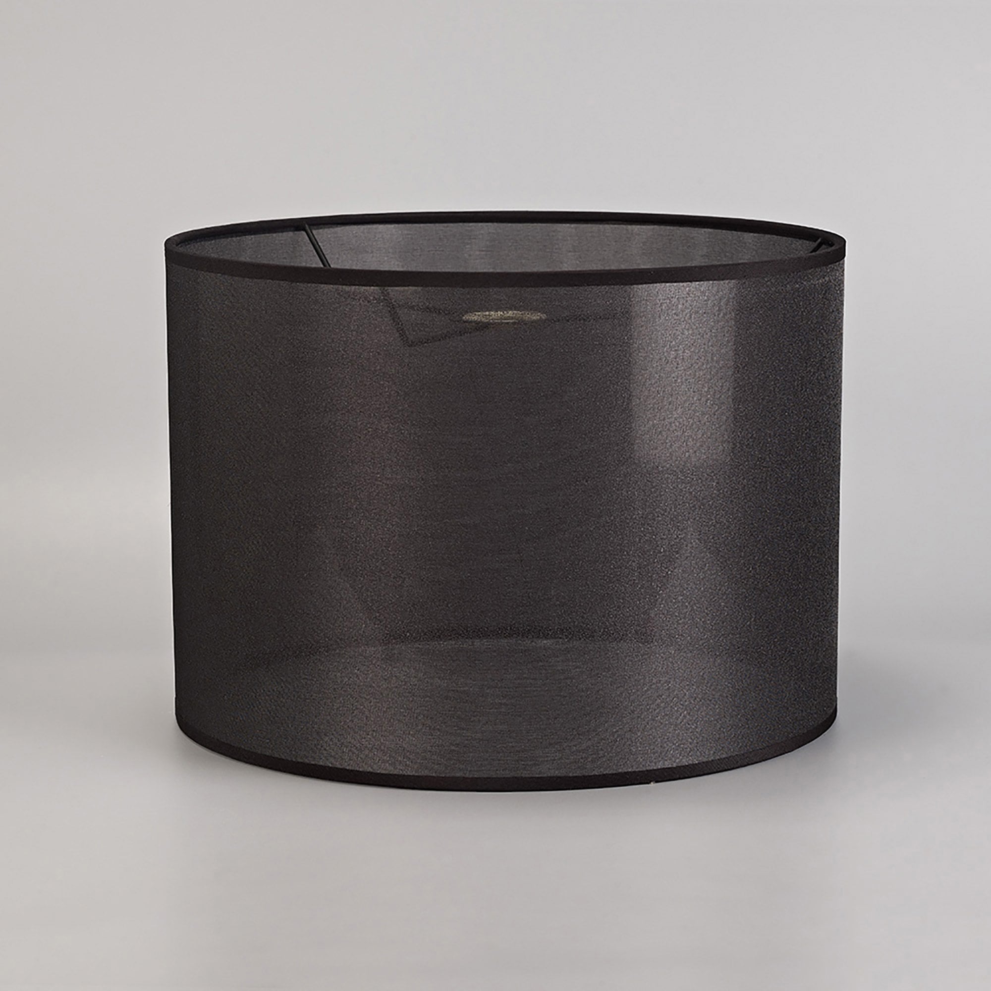 Diyas ILS20288 Curino Round Shade - Medium Sheer Weave Fabric Black 30cm - Shade Only