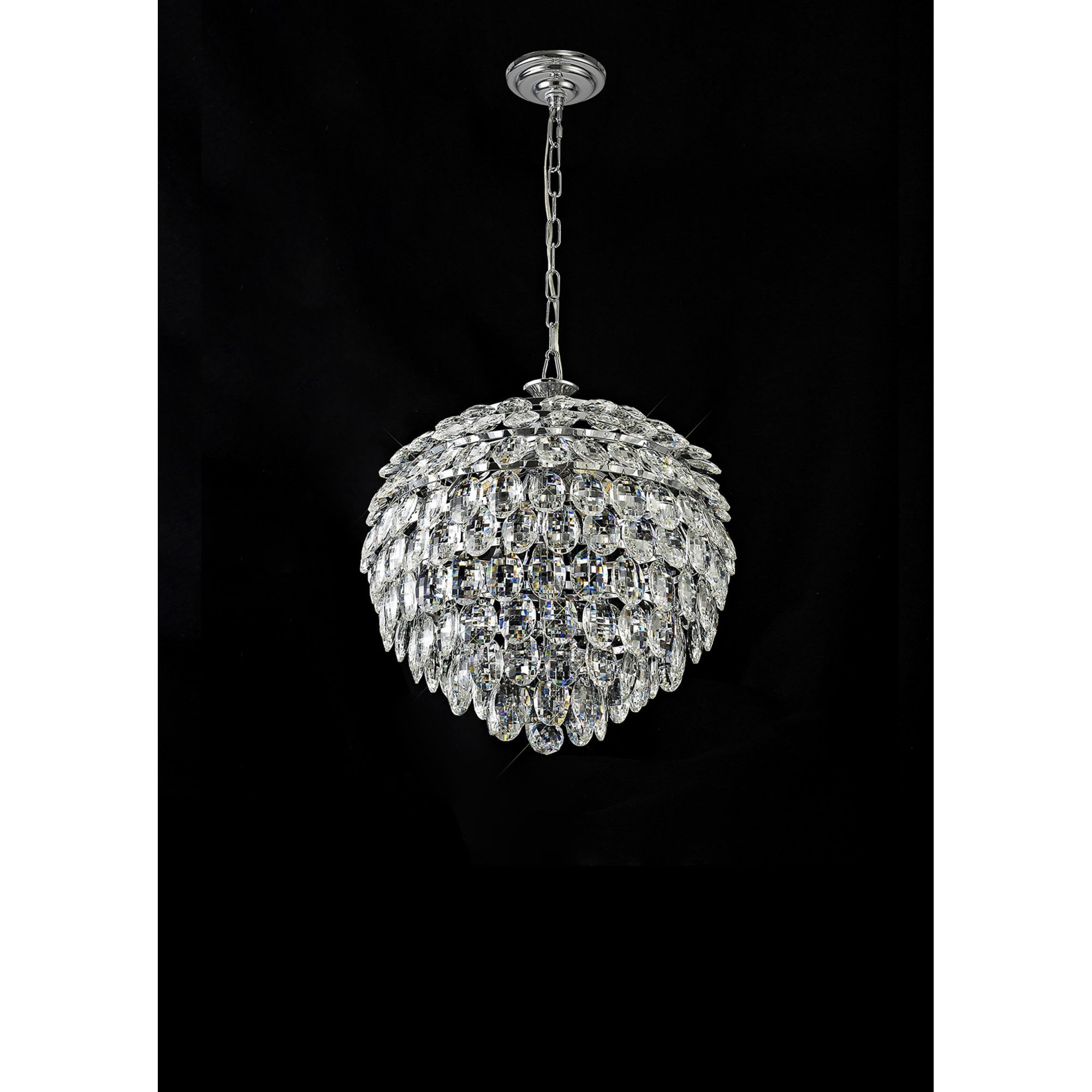 Diyas Coniston Pendant 6 Light E14 - Polished Chrome/Crystal