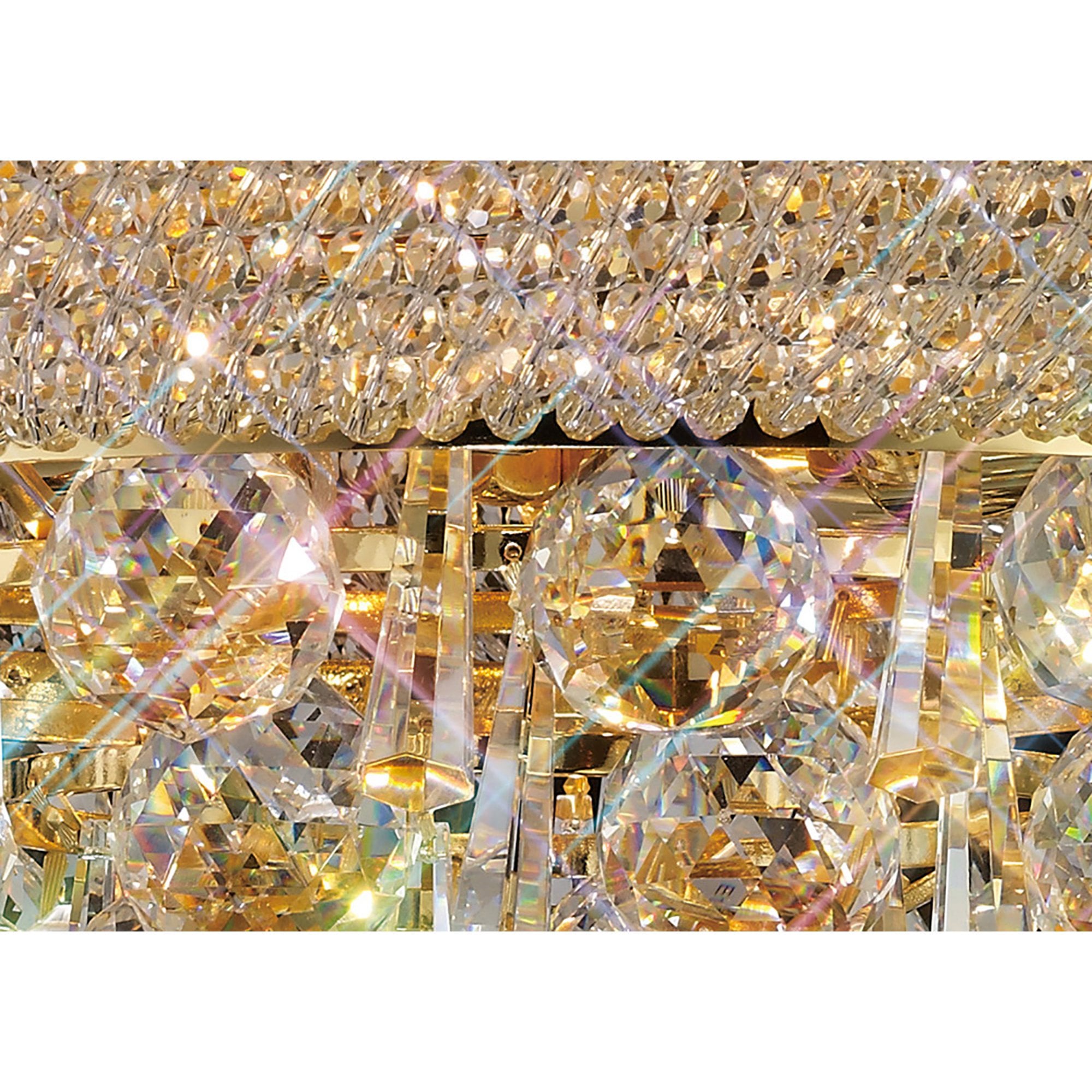 Diyas Alexandra 20 Light Pendant - French Gold & Crystal