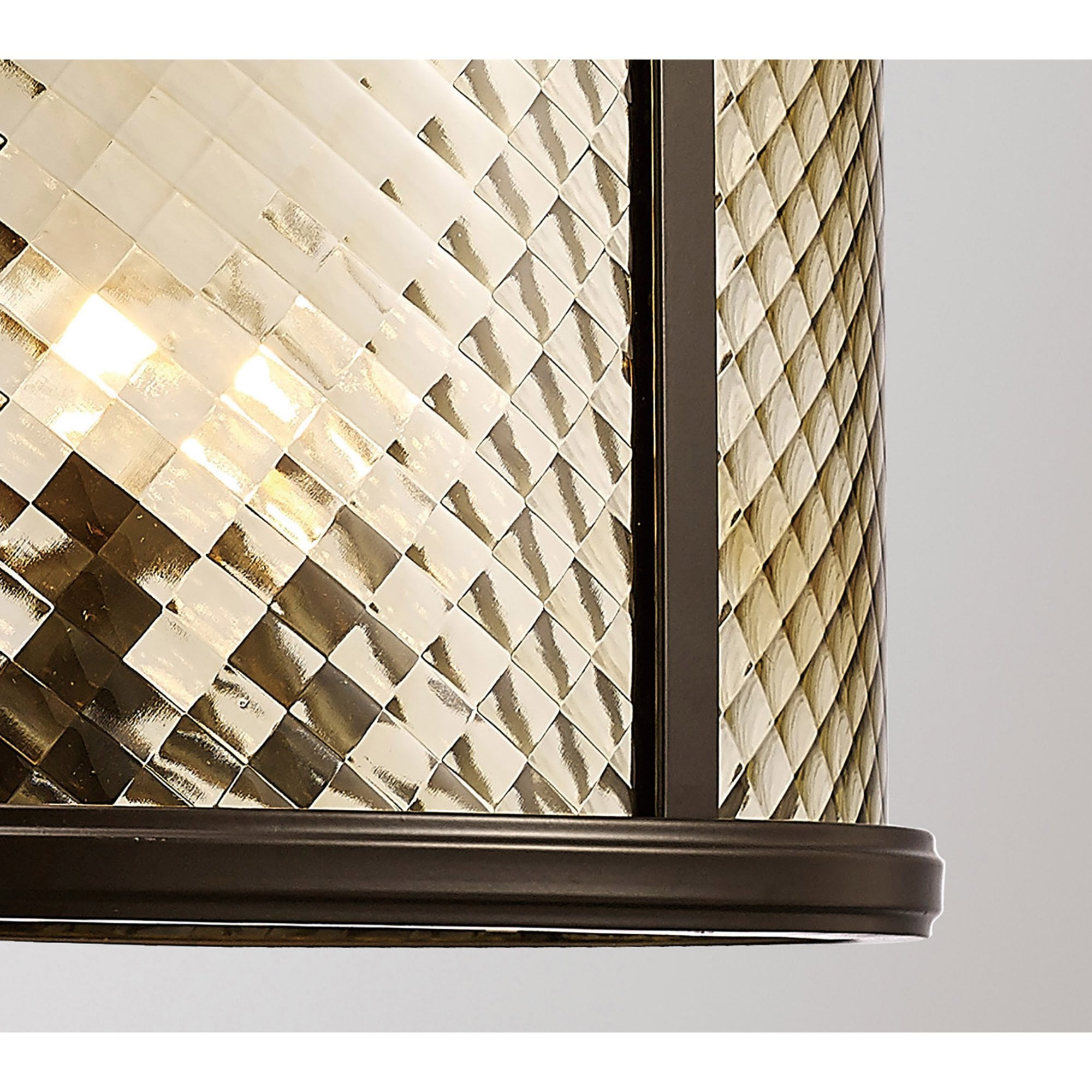 Diyas IL31678 Asia Pendant 8 Light E14 Oiled Bronze/Clear Glass