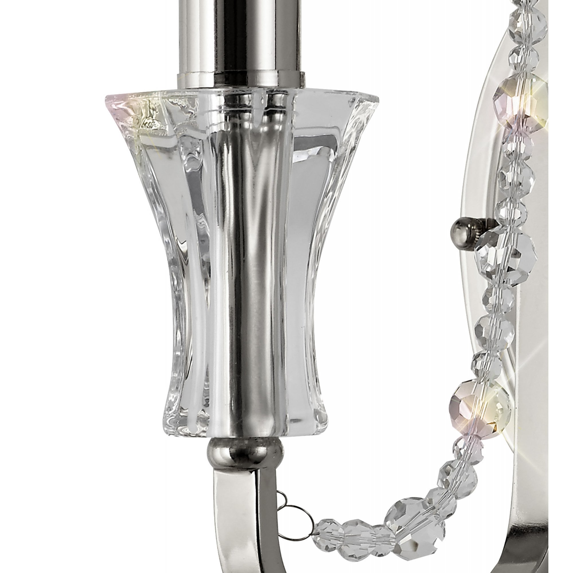 Diyas Armand Wall Lamp Single Light E14 - Polished Chrome/Crystal