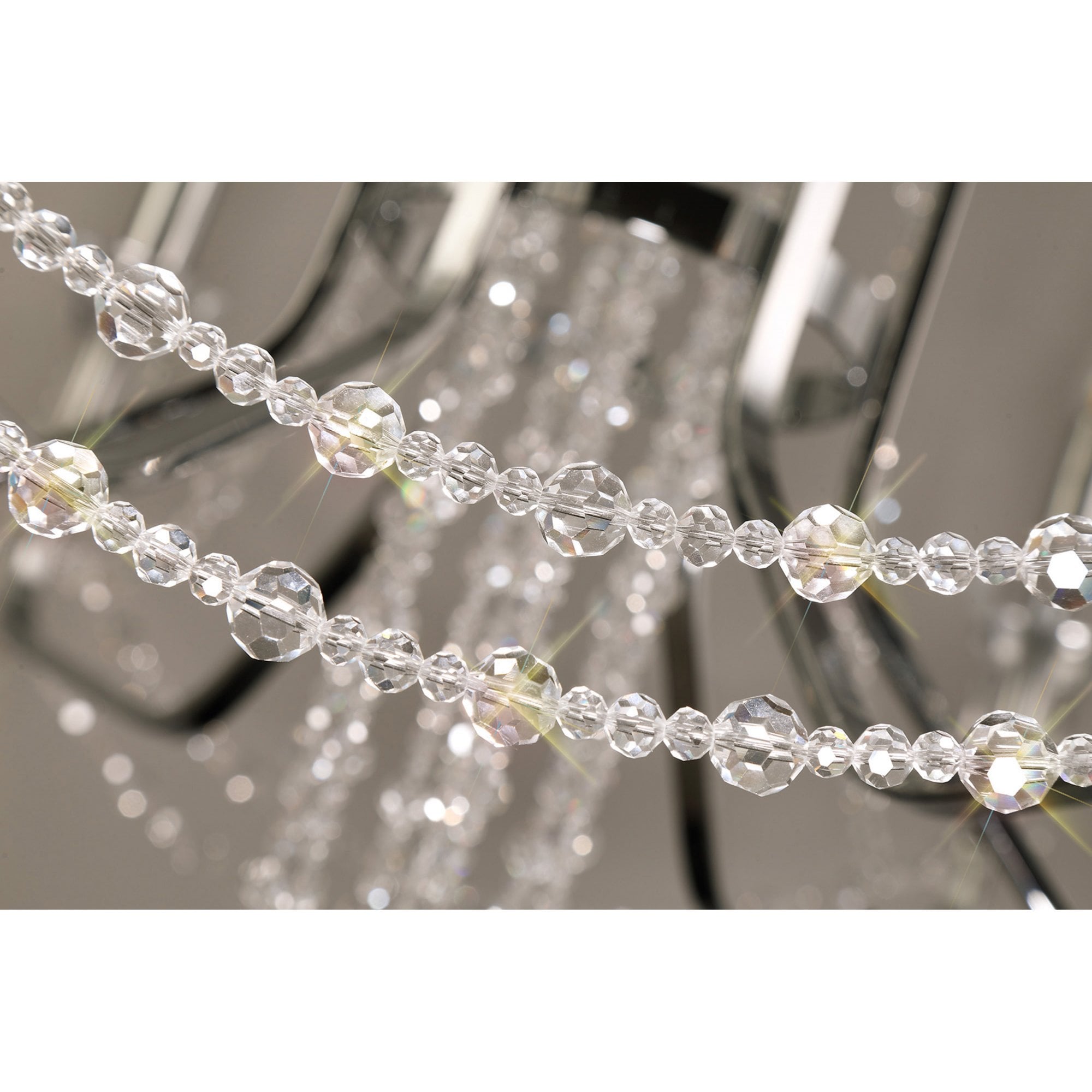 Diyas Armand Pendant 6+3+3 Light E14 - Polished Chrome/Crystal