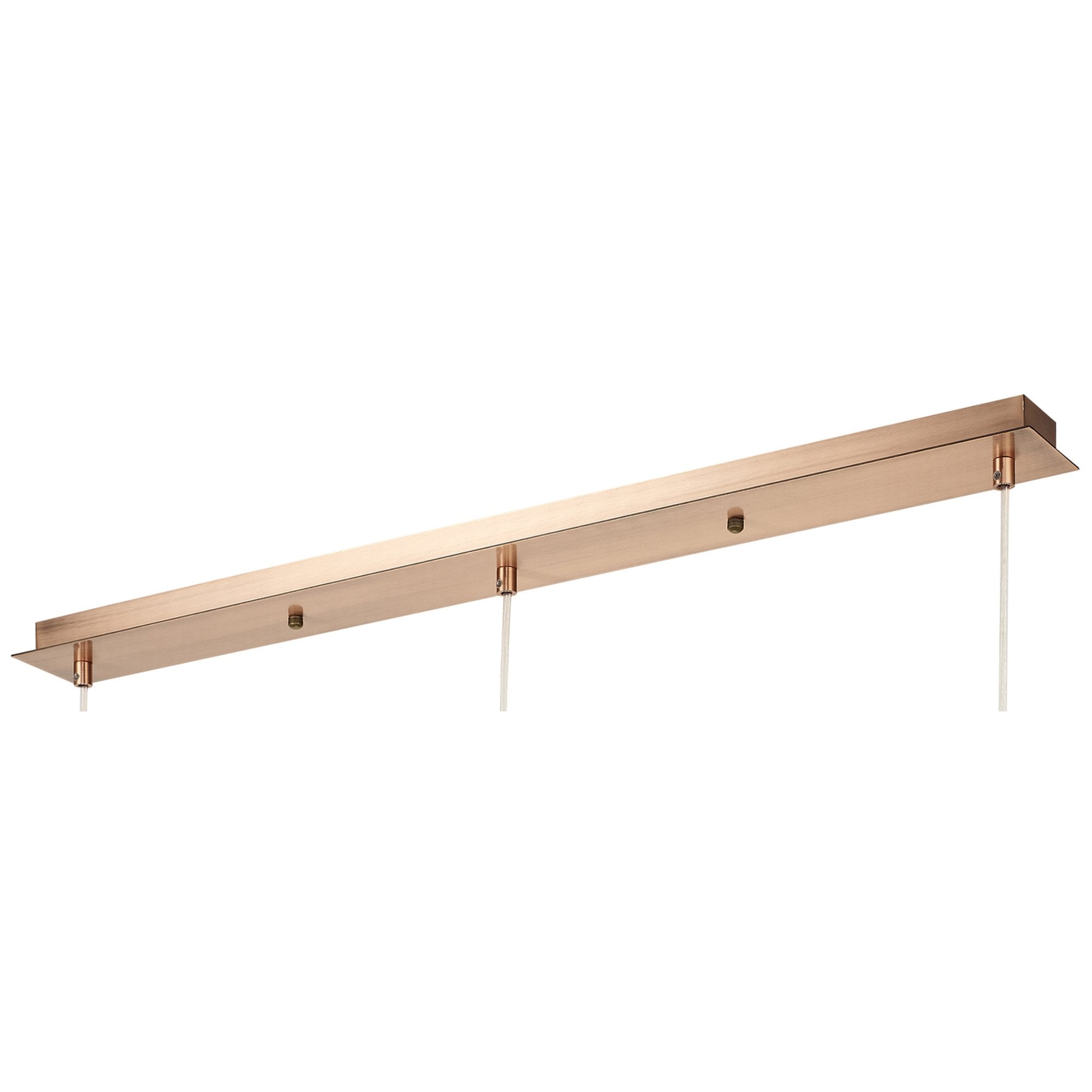 Diyas IL31611 Andrea Pendant 3 Light E27 Linear Satin Copper/Crystal
