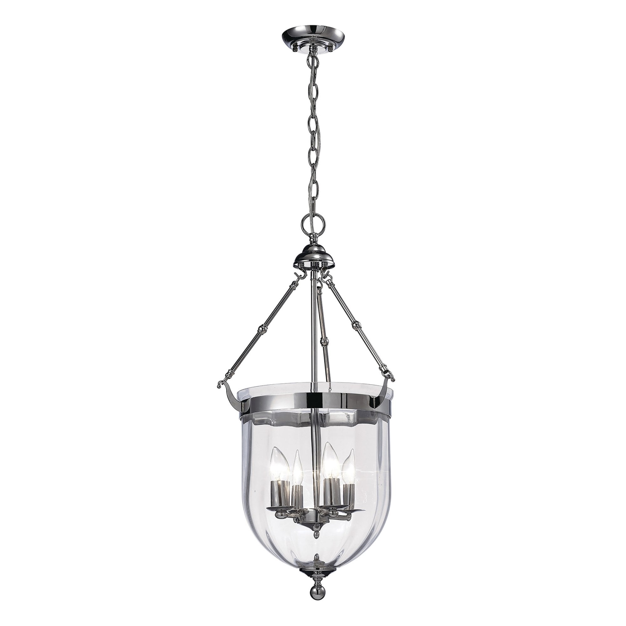 Diyas IL31073 Aubrey Pendant 4 Light Polished Chrome/Glass