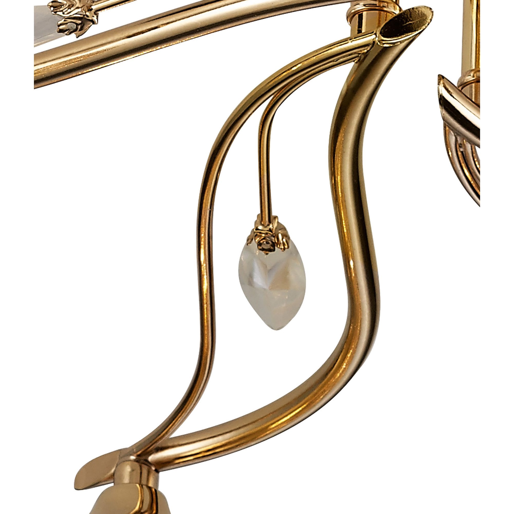 Diyas IL30966 Leimo Ceiling 6 Light French Gold/Crystal