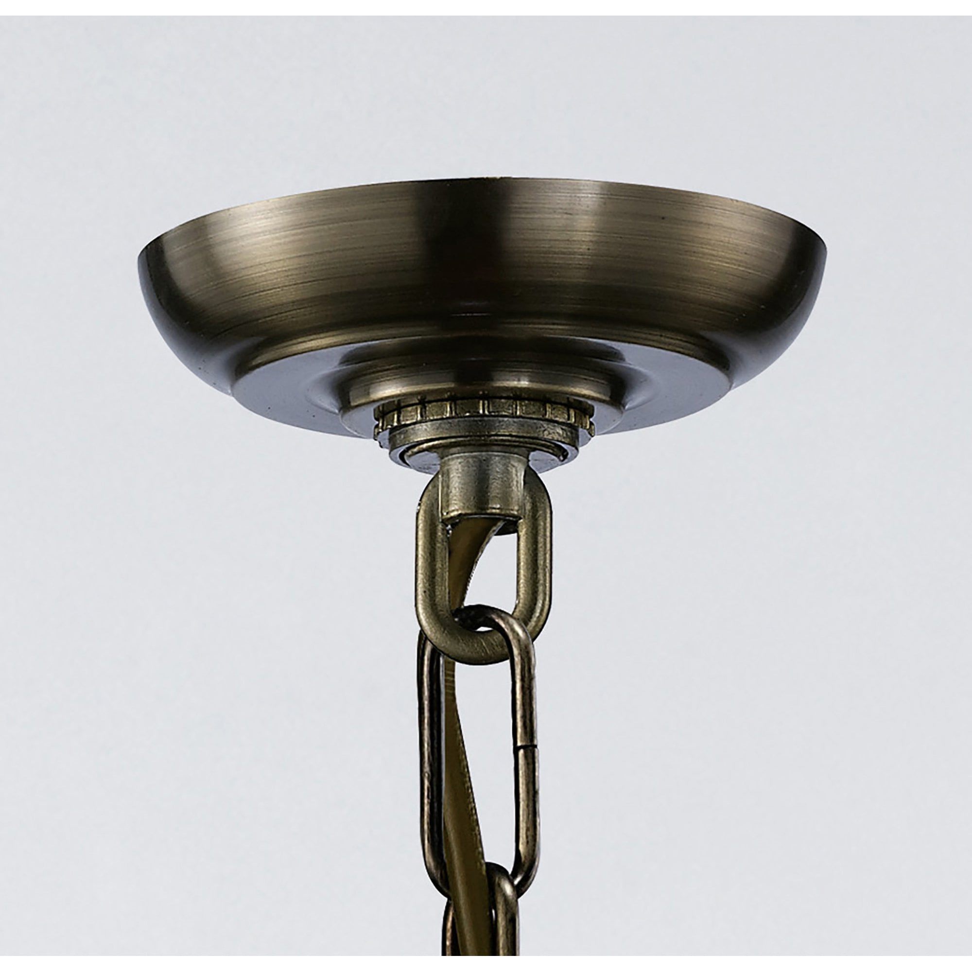 Diyas IL31112 Aston Pendant 3 Light Antique Brass/Glass