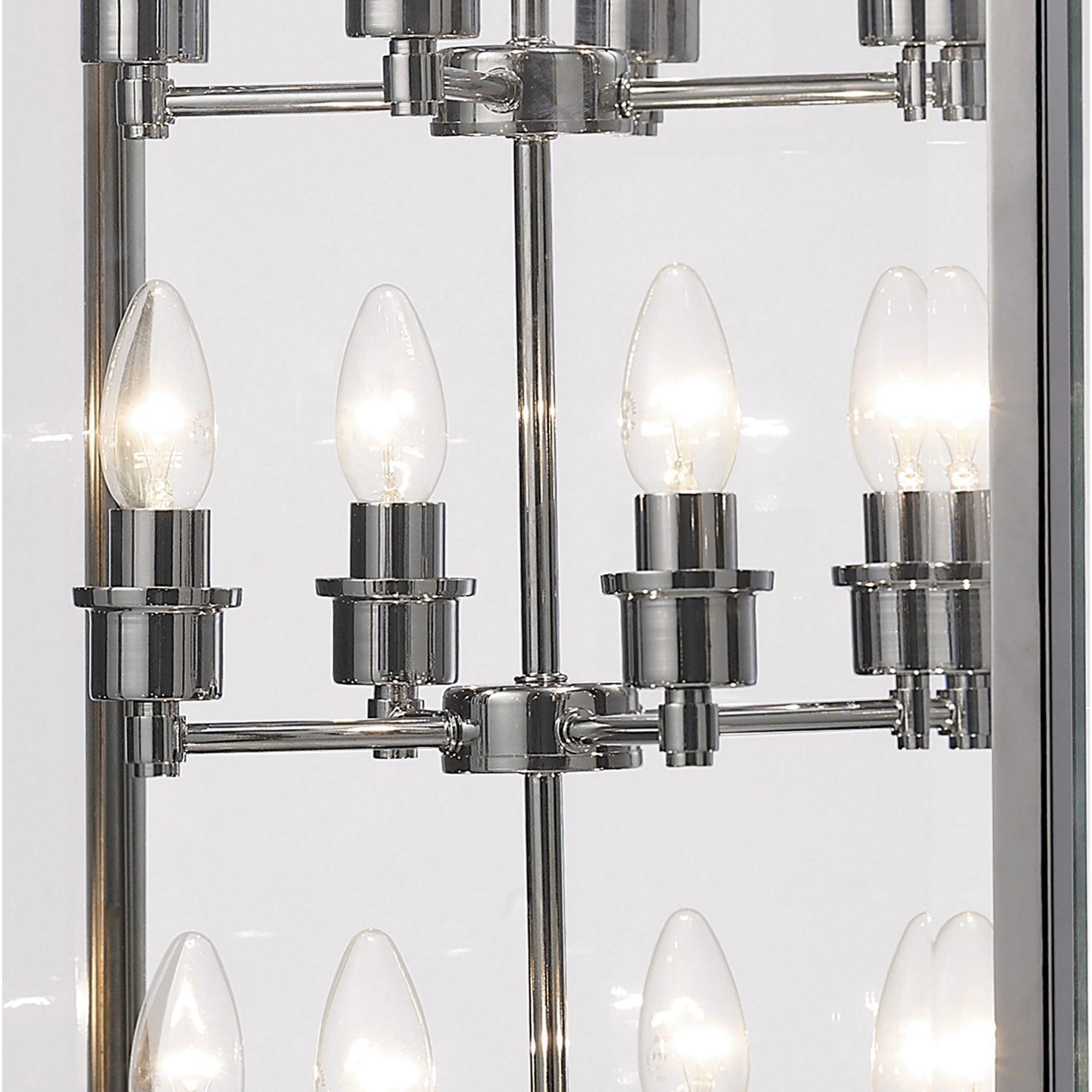 Diyas IL31105 Aston Pendant 12 Light Polished Chrome/Glass