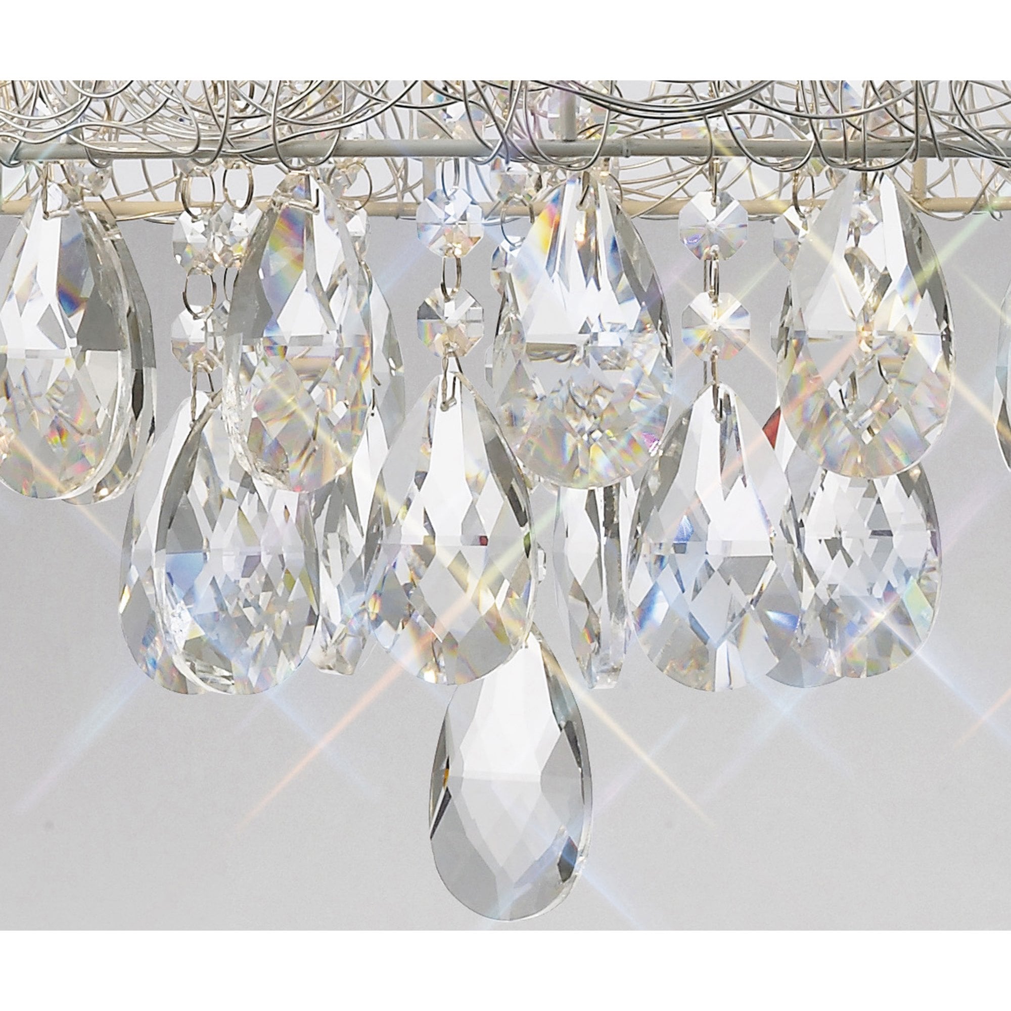 Diyas IL31160 Adeline Pendant 4 Light Polished Chrome/Crystal