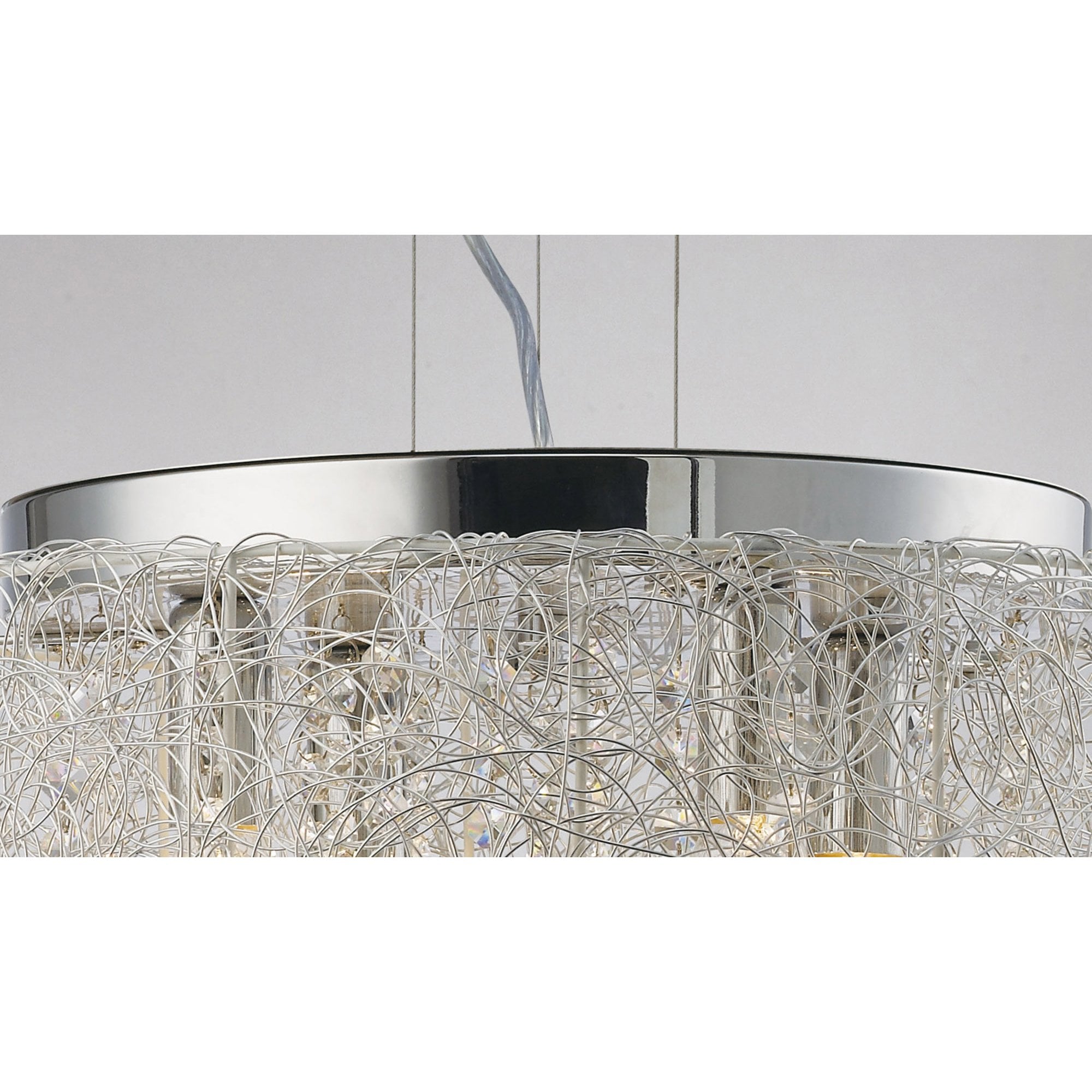 Diyas IL31160 Adeline Pendant 4 Light Polished Chrome/Crystal