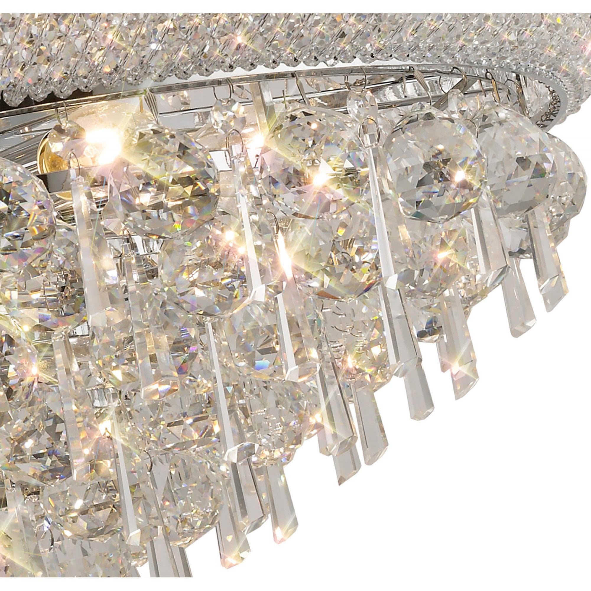 Diyas Alexandra 13 Light Pendant - Polished Chrome & Crystal