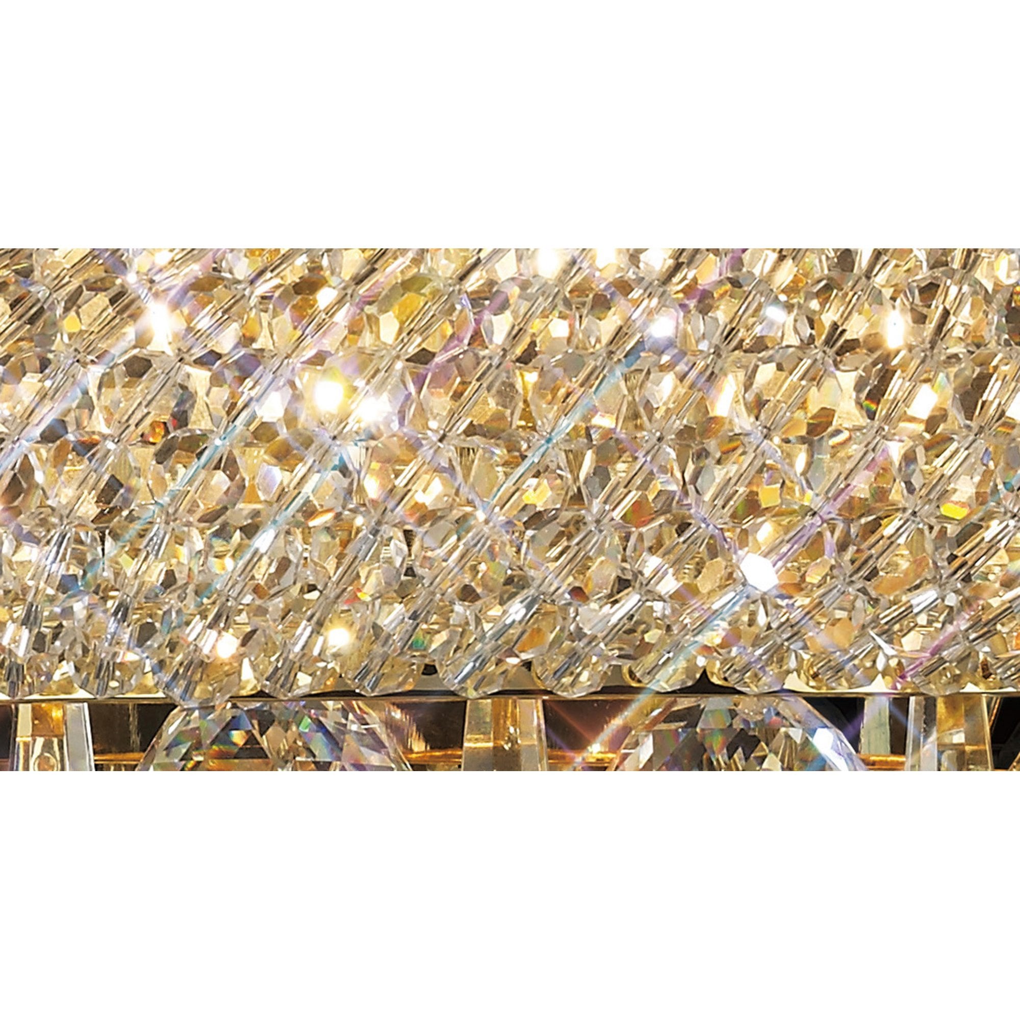 Diyas Alexandra Large 3 Light Wall Light - French Gold & Crystal