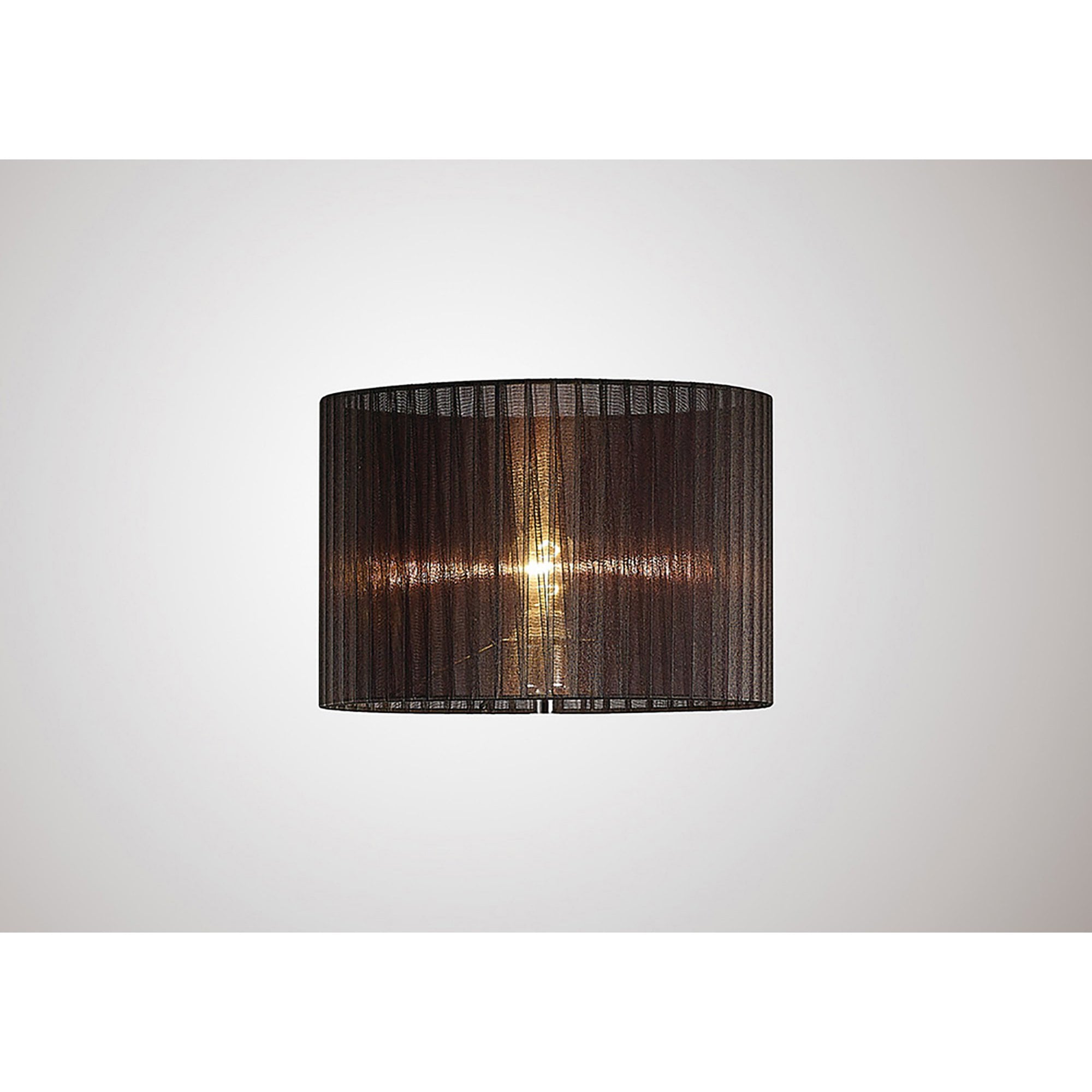 Diyas ILS31535 Florence Round Organza Shade - White 38cm Suitable For Floor Lamp - Shade Only