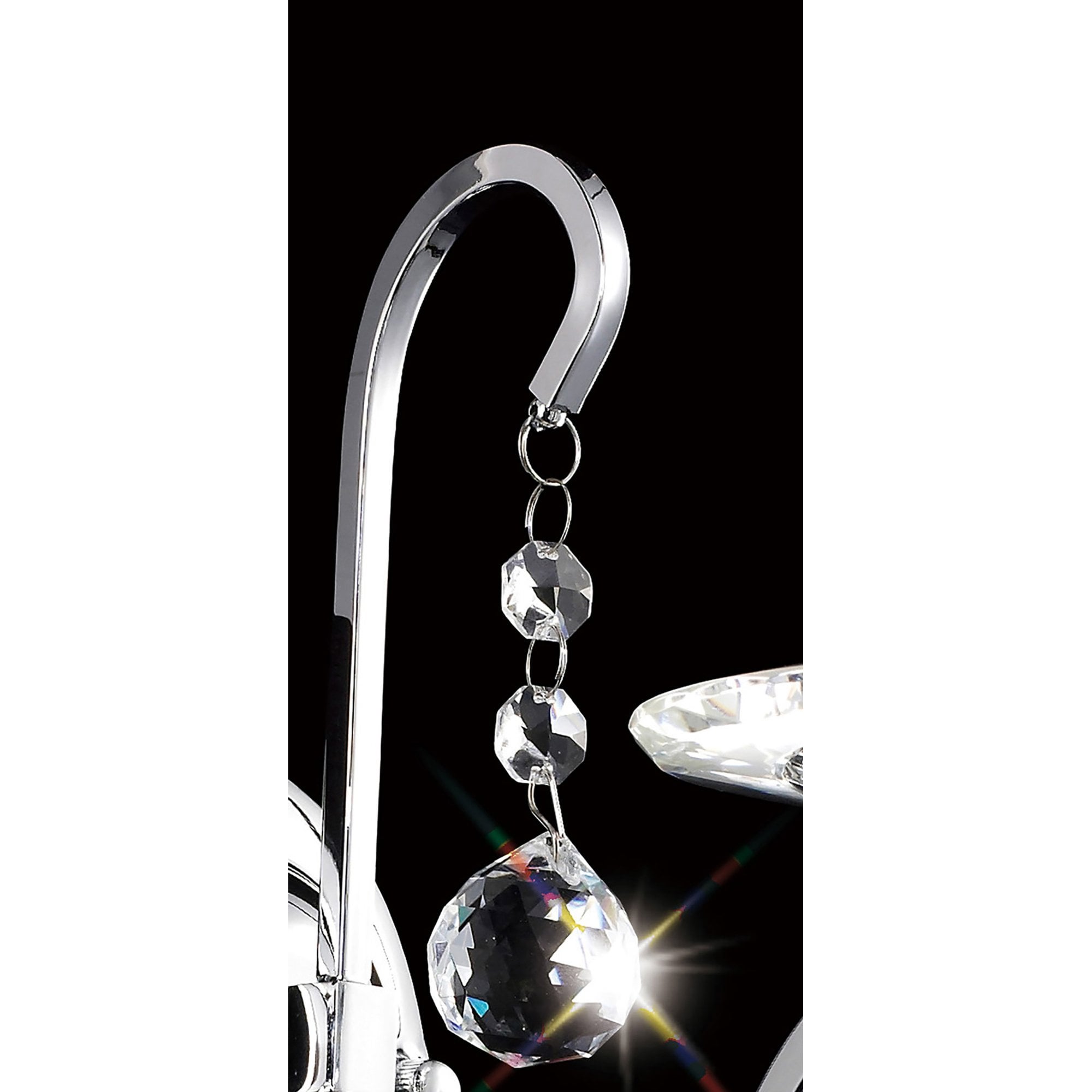 Diyas IL30111 Bianco Wall Light Switched 1 Light Polished Chrome/Crystal