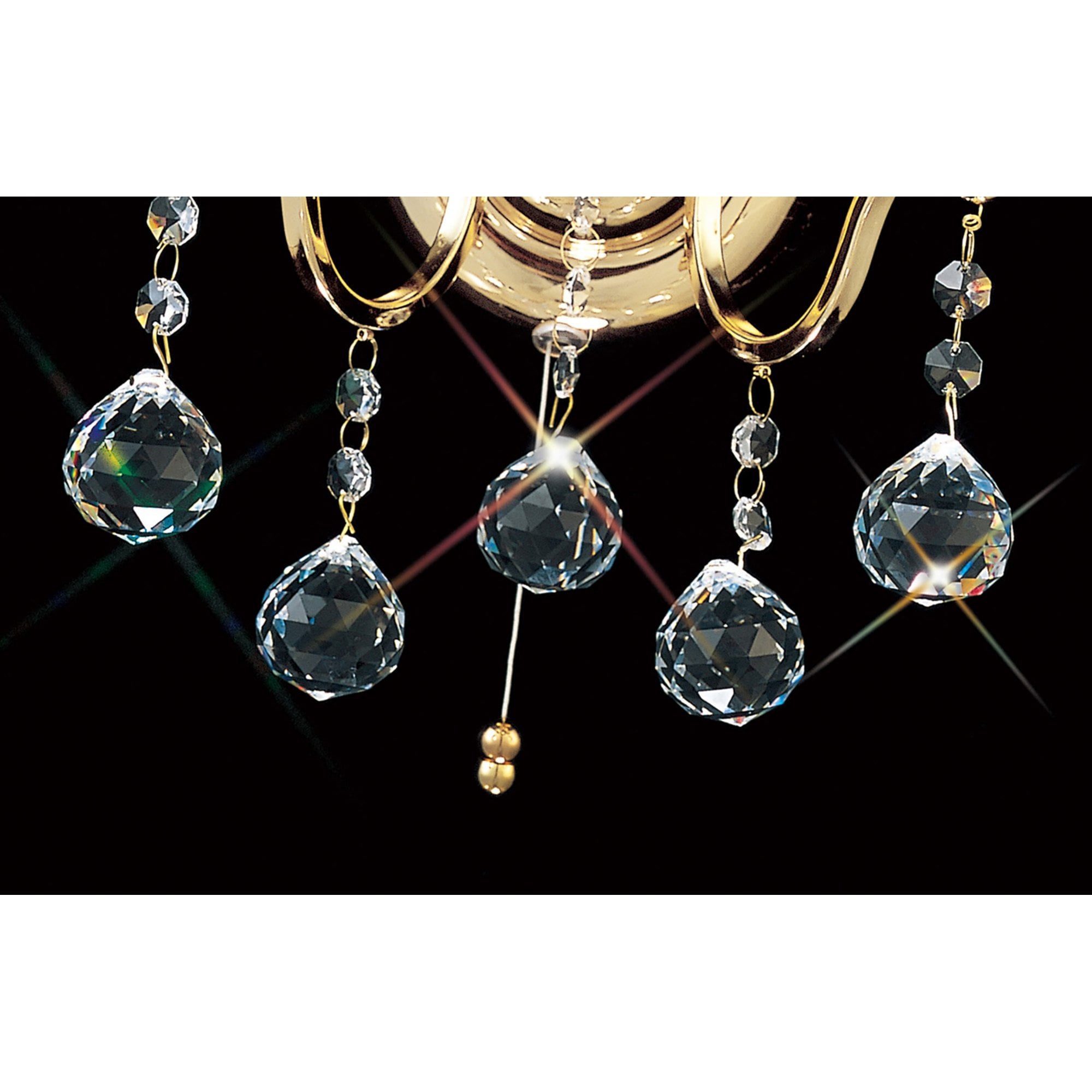 Diyas IL30212 Bianco Wall Light Switched 2 Light French Gold/Crystal