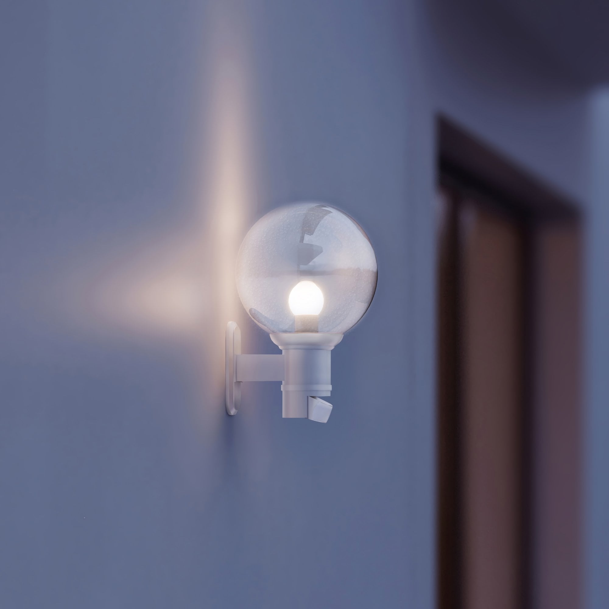 Steinel L 560 S Classic Globe Wall light with 140 degree PIR - White