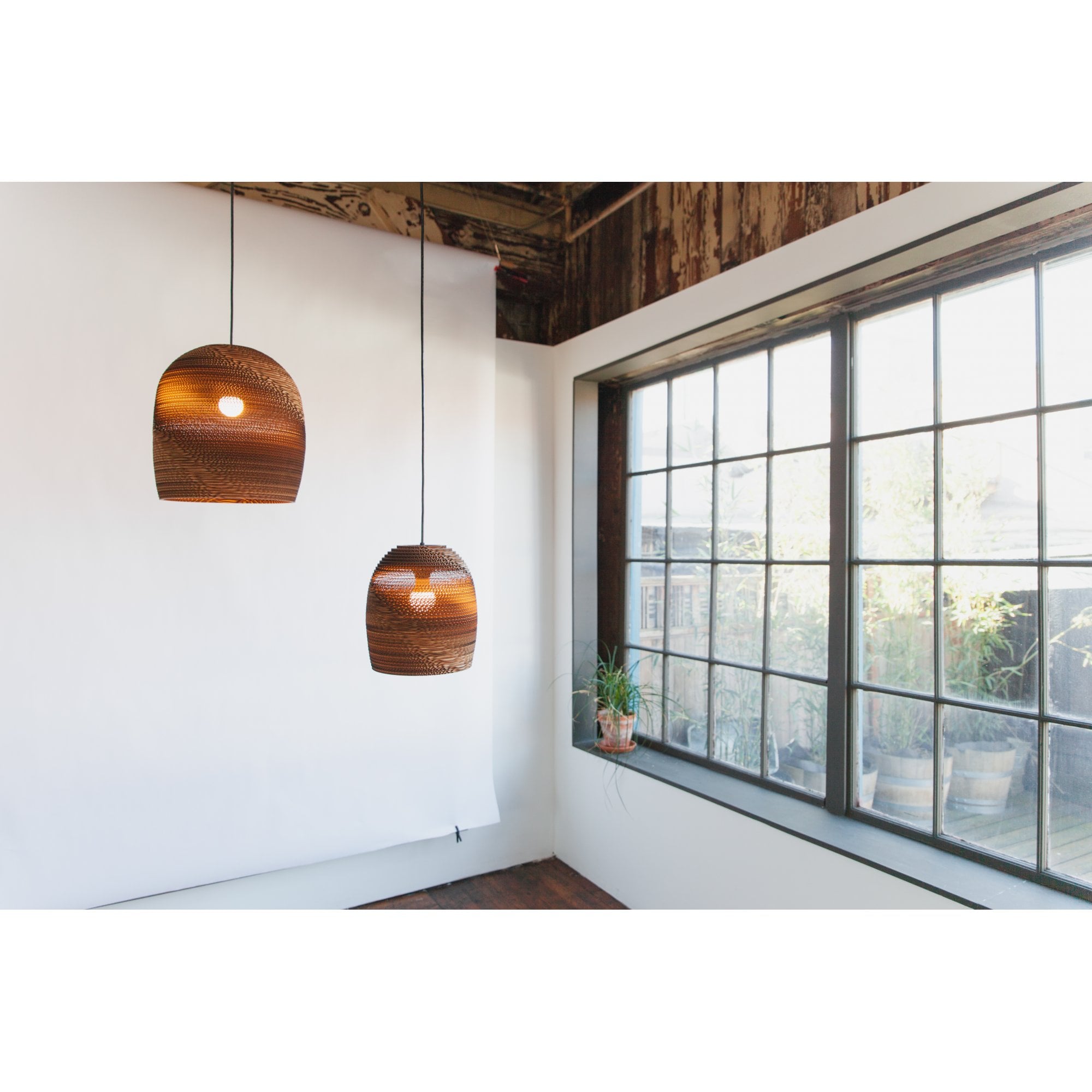 Graypants Scraplights Bell 10 Pendant - Natural - 27cm Diameter