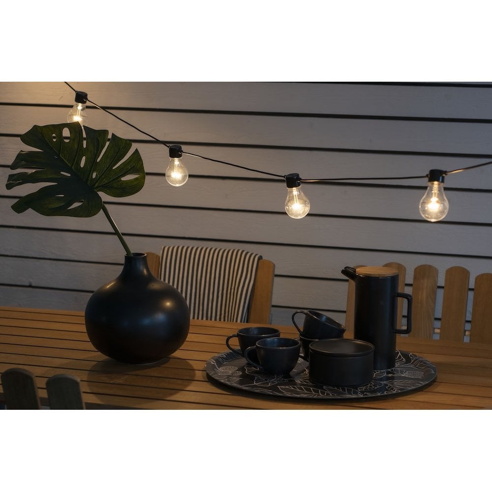 Konstsmide Festoon 2m Light Set - 5 LED Bulbs - 2400K - Battery Operated