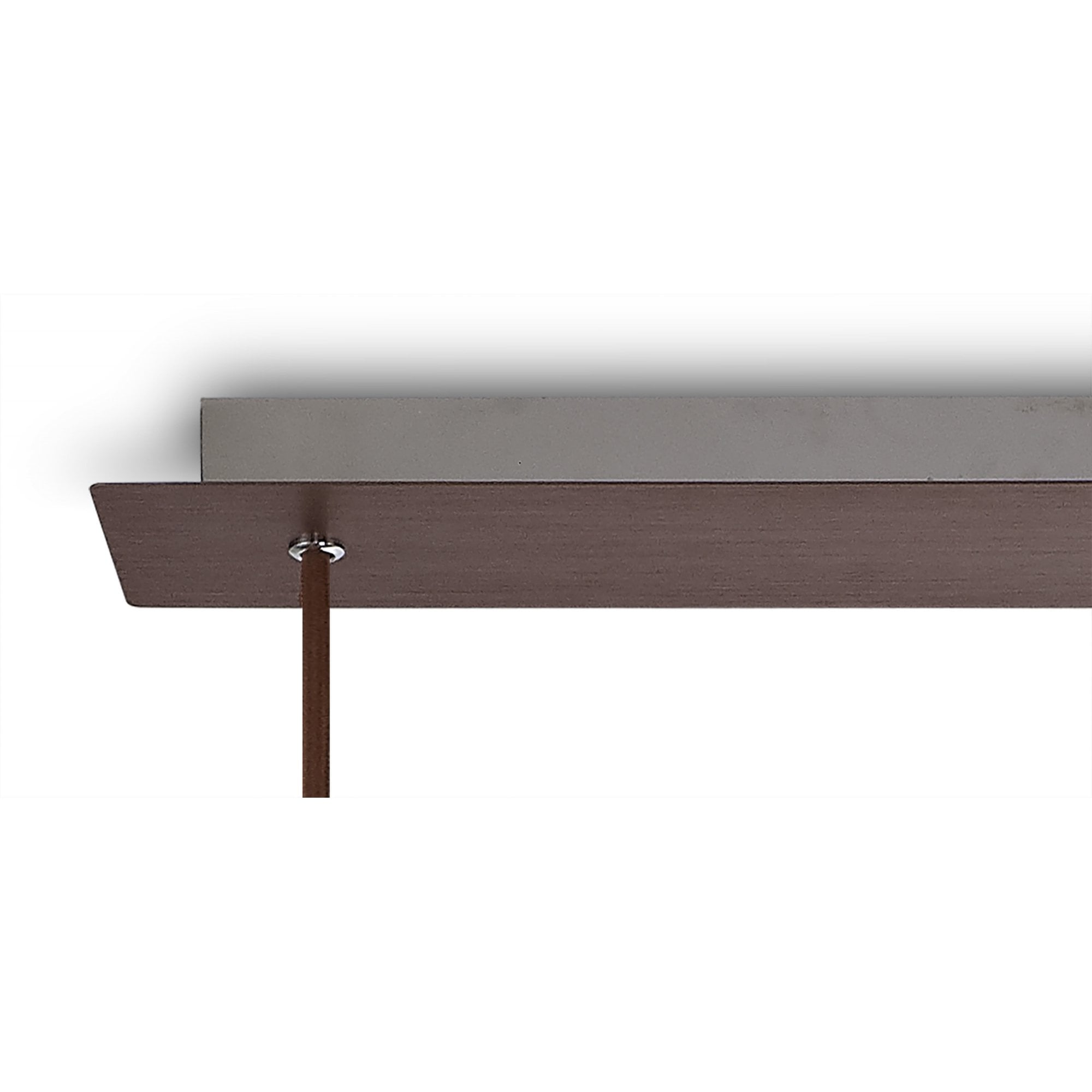 Fabula Kendon Adjustable 3 Light Linear Pendant - Mocha & Amber Glass