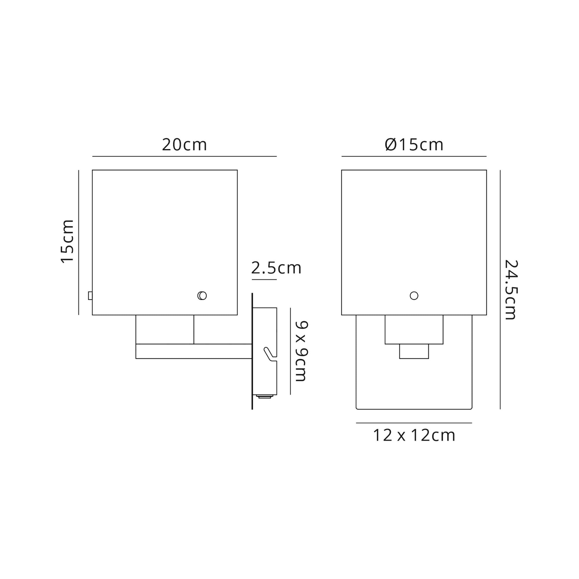 Fabula Kendon Single Wall Lamp - Mocha & Amber Glass